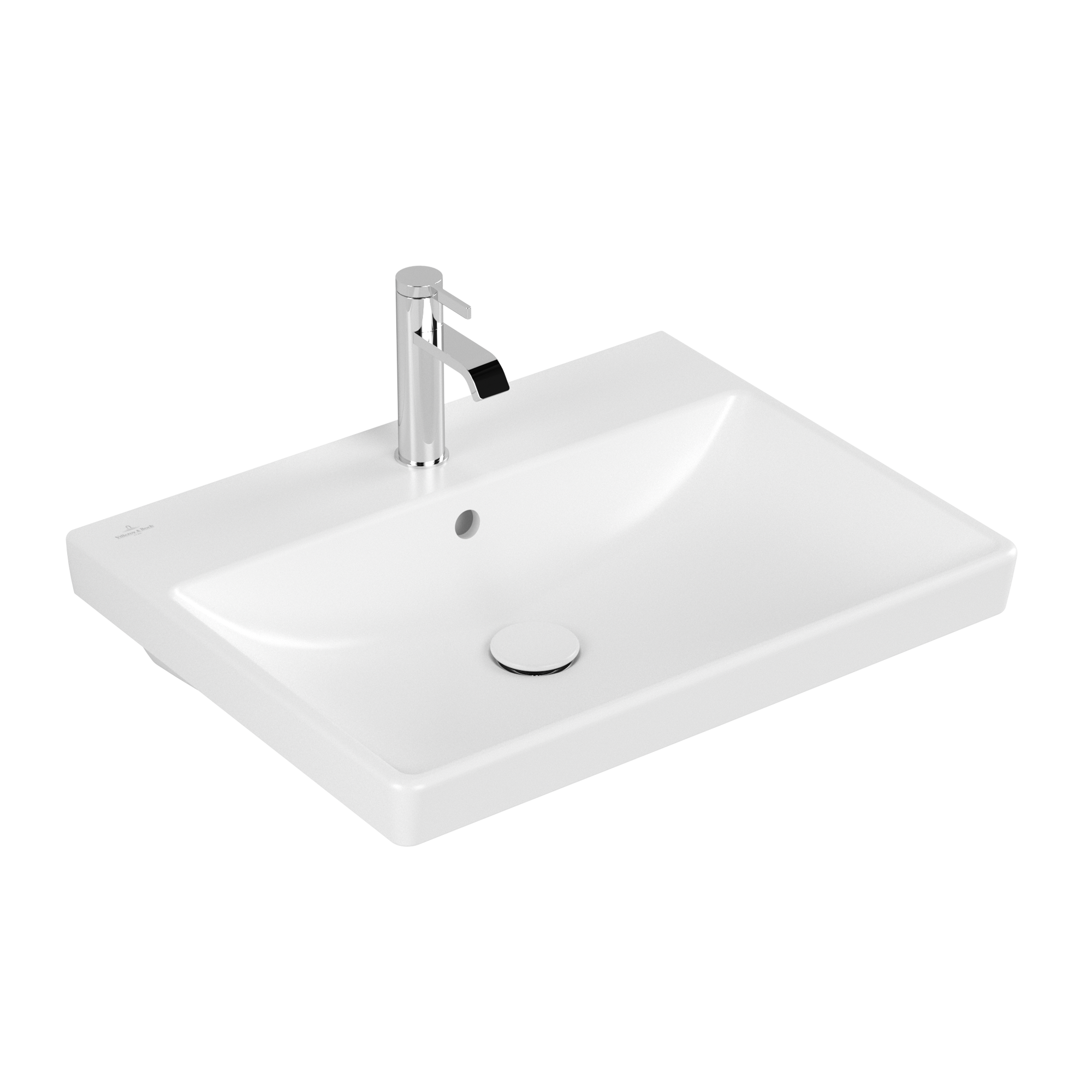 Villeroy & Boch Avento Lavabos, 600x470x180mm, avec trop-plein, Stone White CeramicPlus