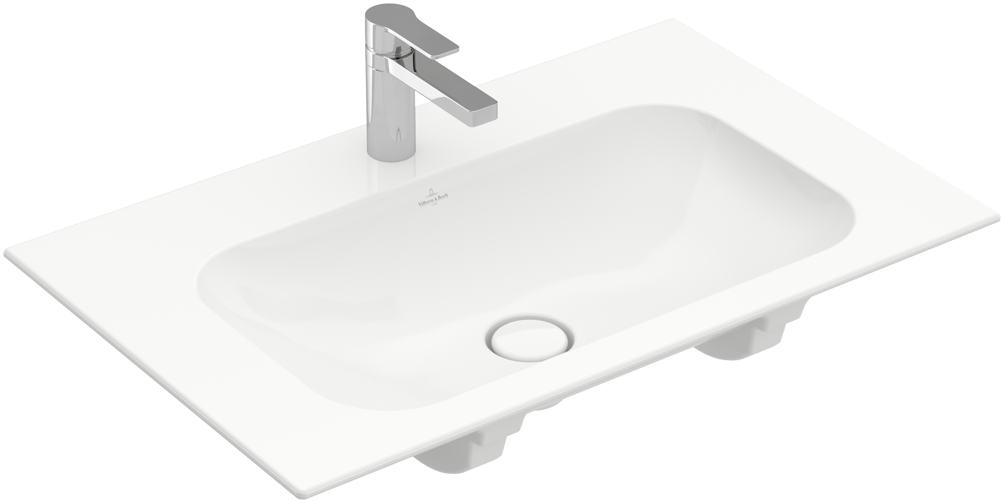 Villeroy & Boch Finion Vanity washbasin, 800x500x160mm, with concealed overflow, White Alpin CeramicPlus