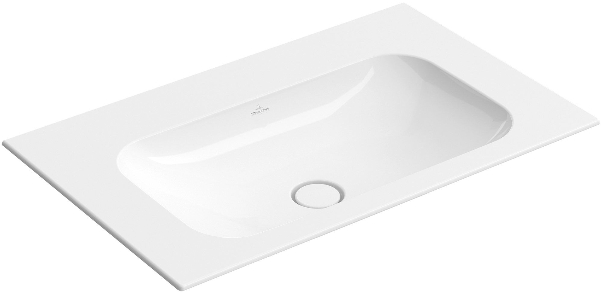 Villeroy & Boch Finion Schrankwaschtisch, 800x500x160mm, ohne Überlauf, Weiß Alpin CeramicPlus