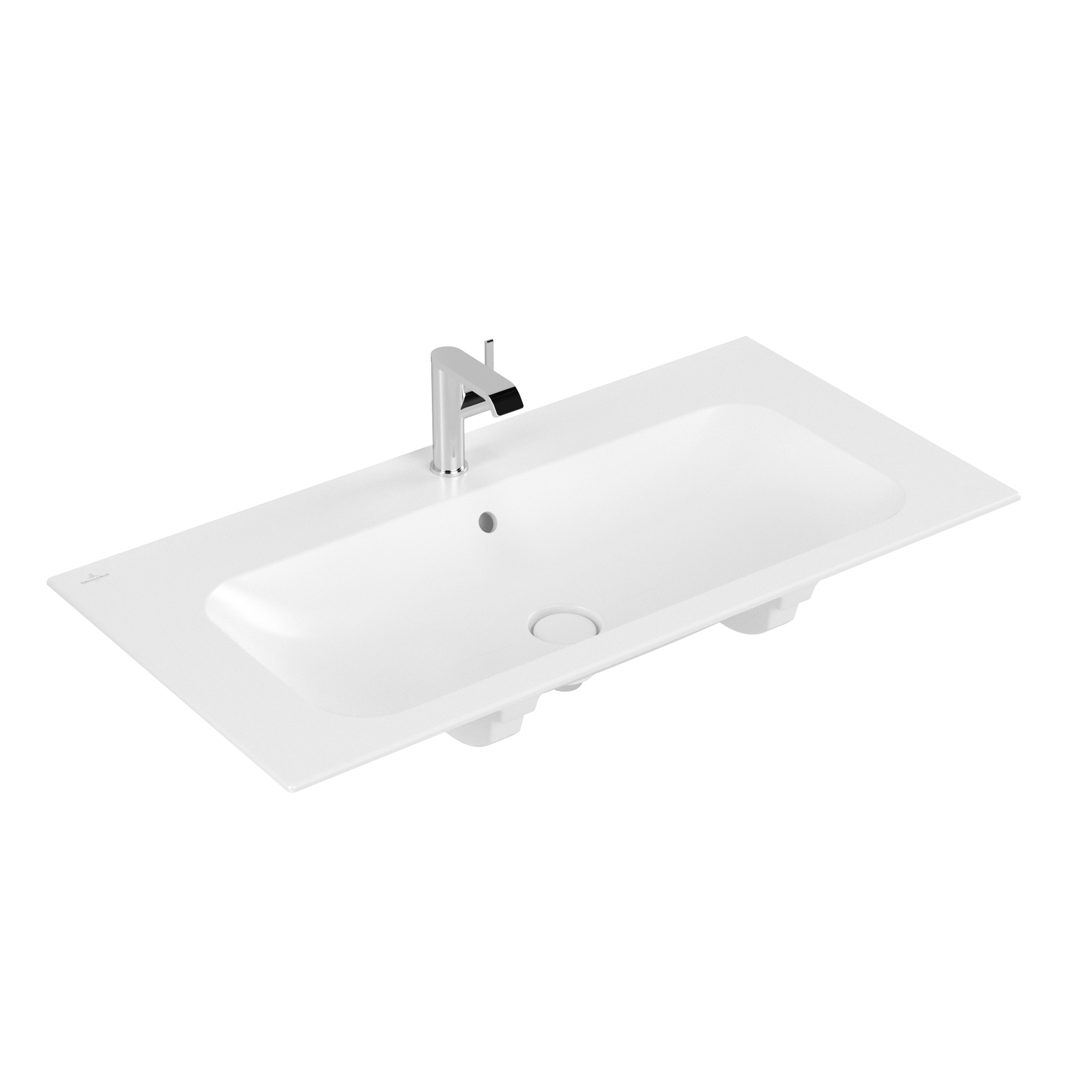 Villeroy & Boch Finion Schrankwaschtisch, 1000x500x160mm, mit verdecktem Überlauf, Stone White CeramicPlus