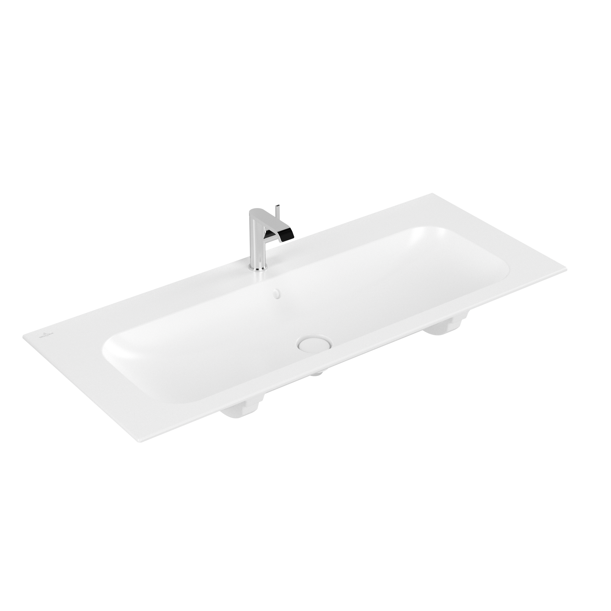 Villeroy & Boch Finion Schrankwaschtisch, 1200x500x160mm, mit verdecktem Überlauf, Stone White CeramicPlus