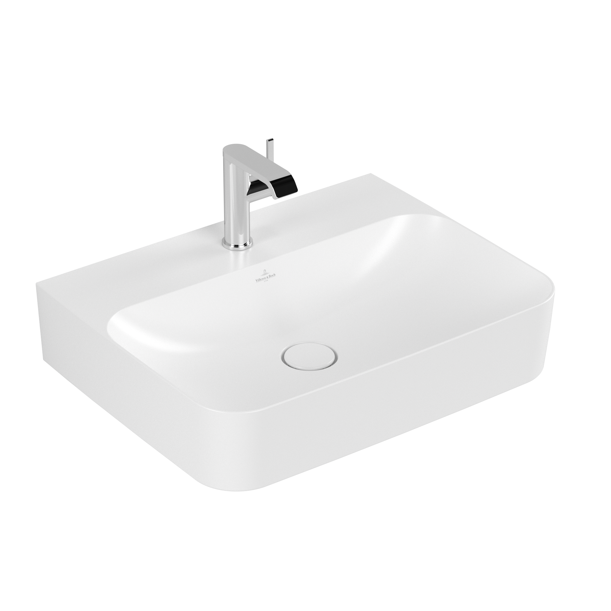 Villeroy & Boch Finion Waschbecken, 600x470x164mm, ohne Überlauf, Stone White CeramicPlus