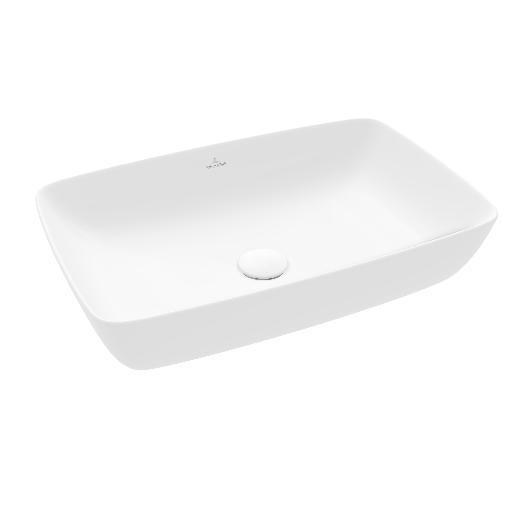 Villeroy & Boch Artis Lavabo da appoggio, 580x385x130mm, senza troppopieno, Stone White CeramicPlus