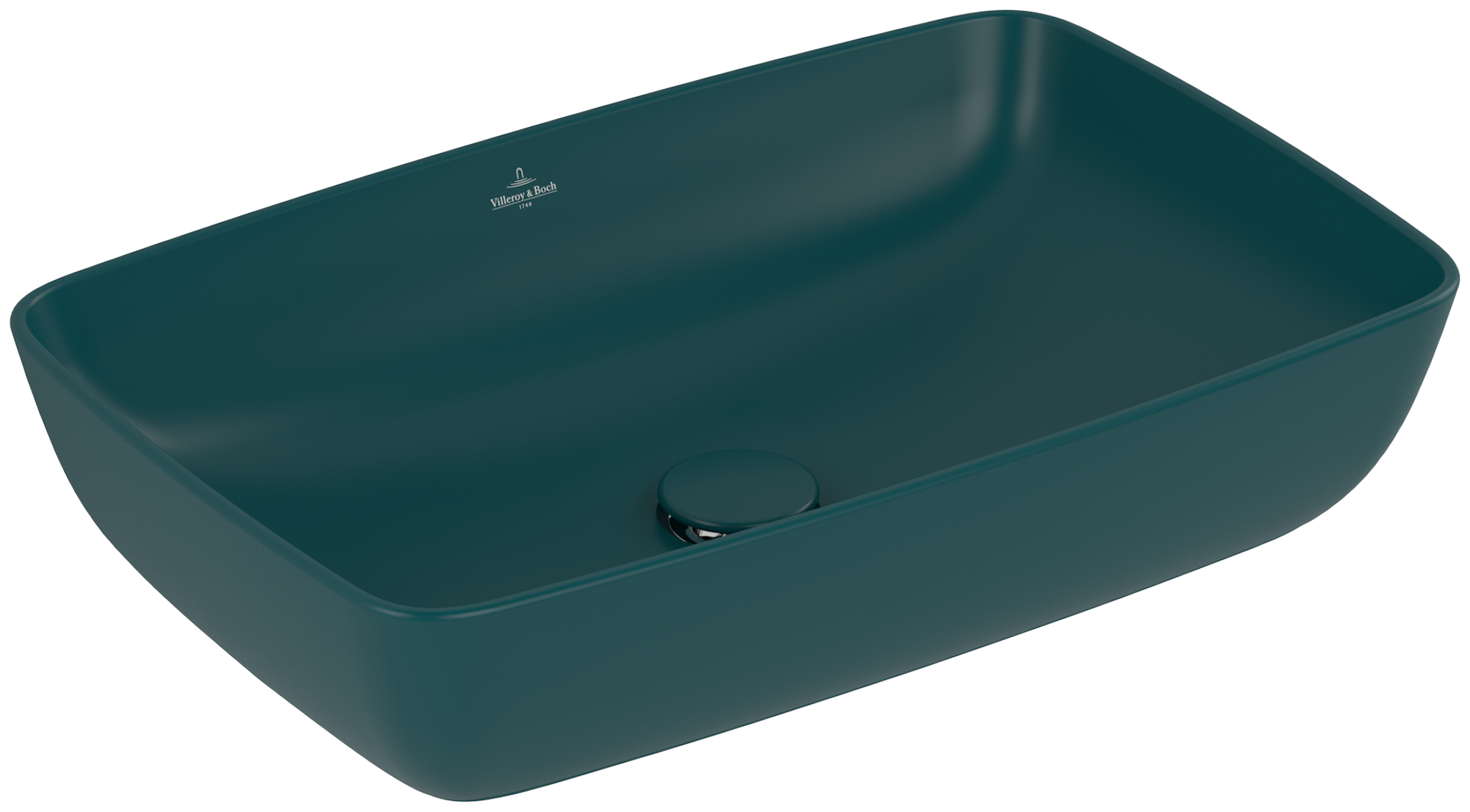 Villeroy & Boch Artis Aufsatzwaschbecken, 580x385x130mm, ohne Überlauf, Teal CeramicPlus