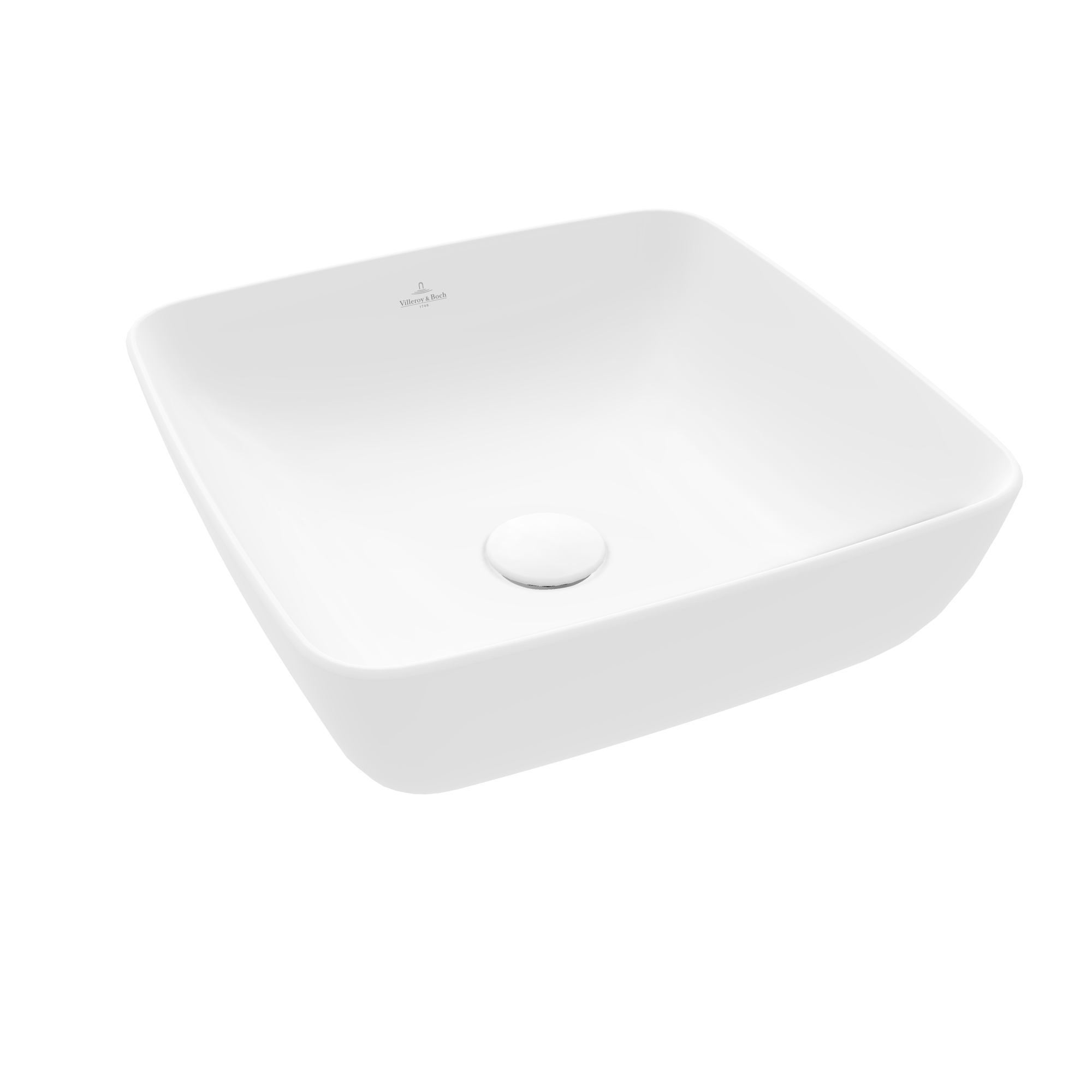 Villeroy & Boch Artis Surface-mounted washbasin, 410x410x130mm, without overflow, Stone White CeramicPlus