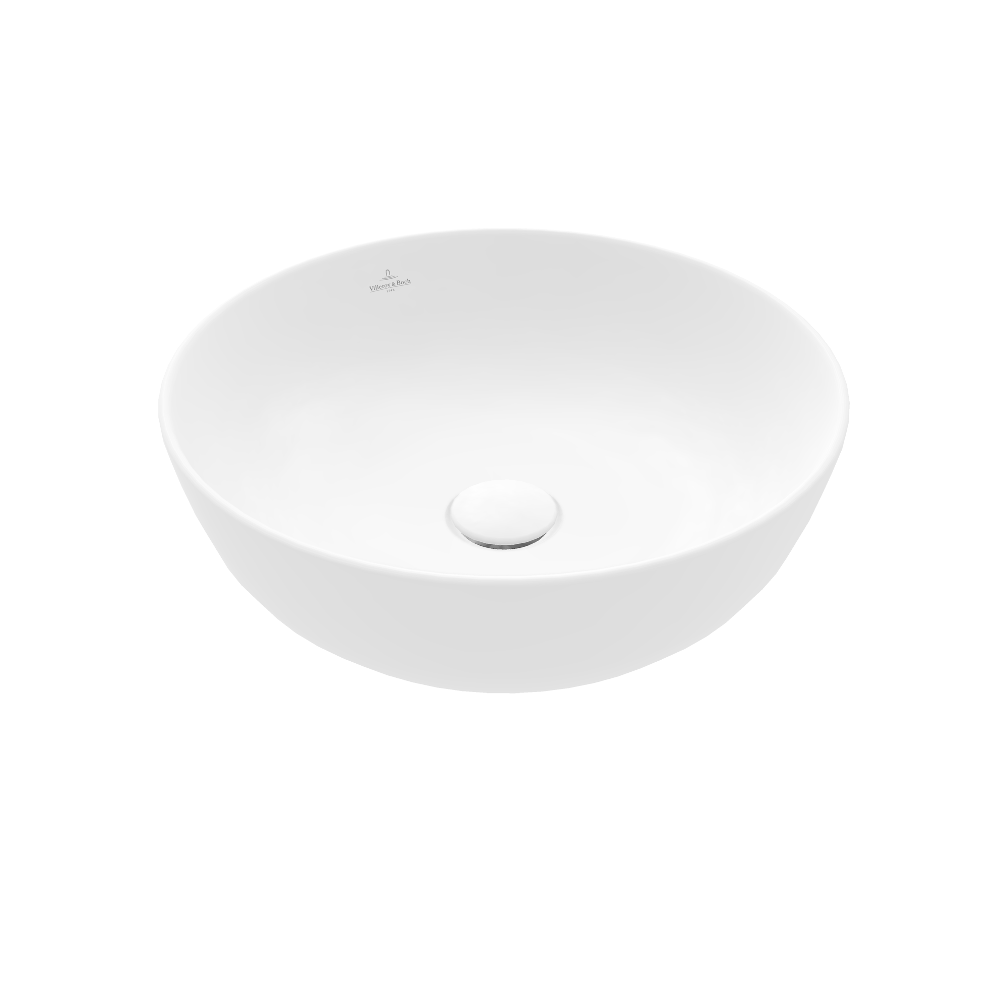 Villeroy & Boch Artis Surface-mounted washbasin, 430x430x130mm, without overflow, Stone White CeramicPlus