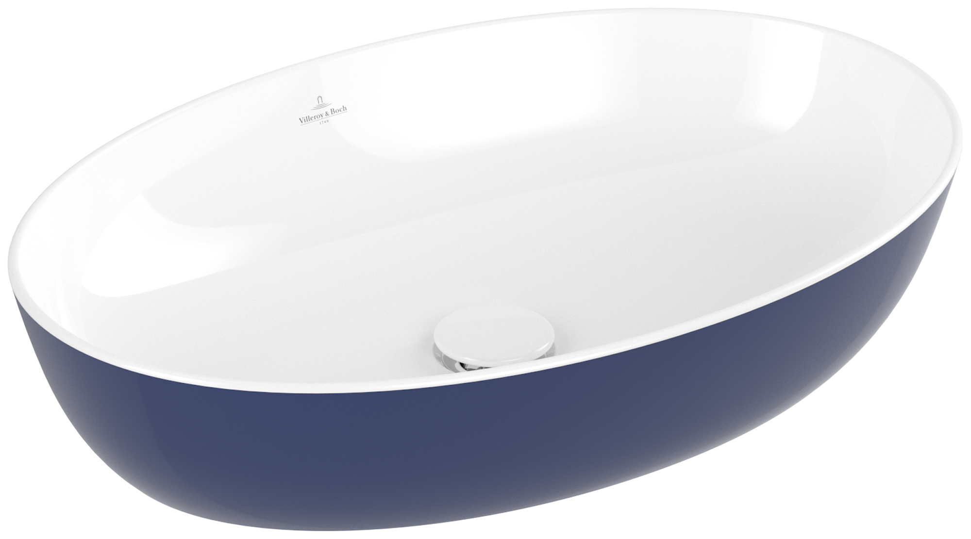 Villeroy & Boch Artis Surface-mounted washbasin, 610x410x130mm, without overflow, Deep Ocean