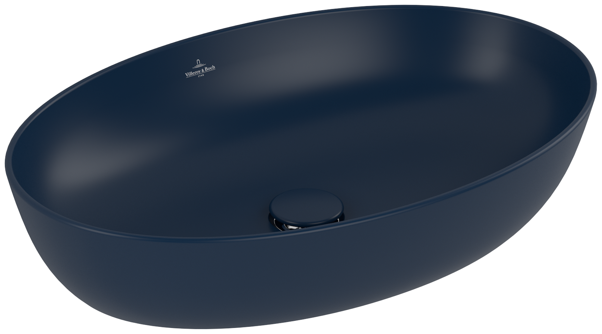 Villeroy & Boch Artis Aufsatzwaschbecken, 610x410x130mm, ohne Überlauf, Nightfall CeramicPlus