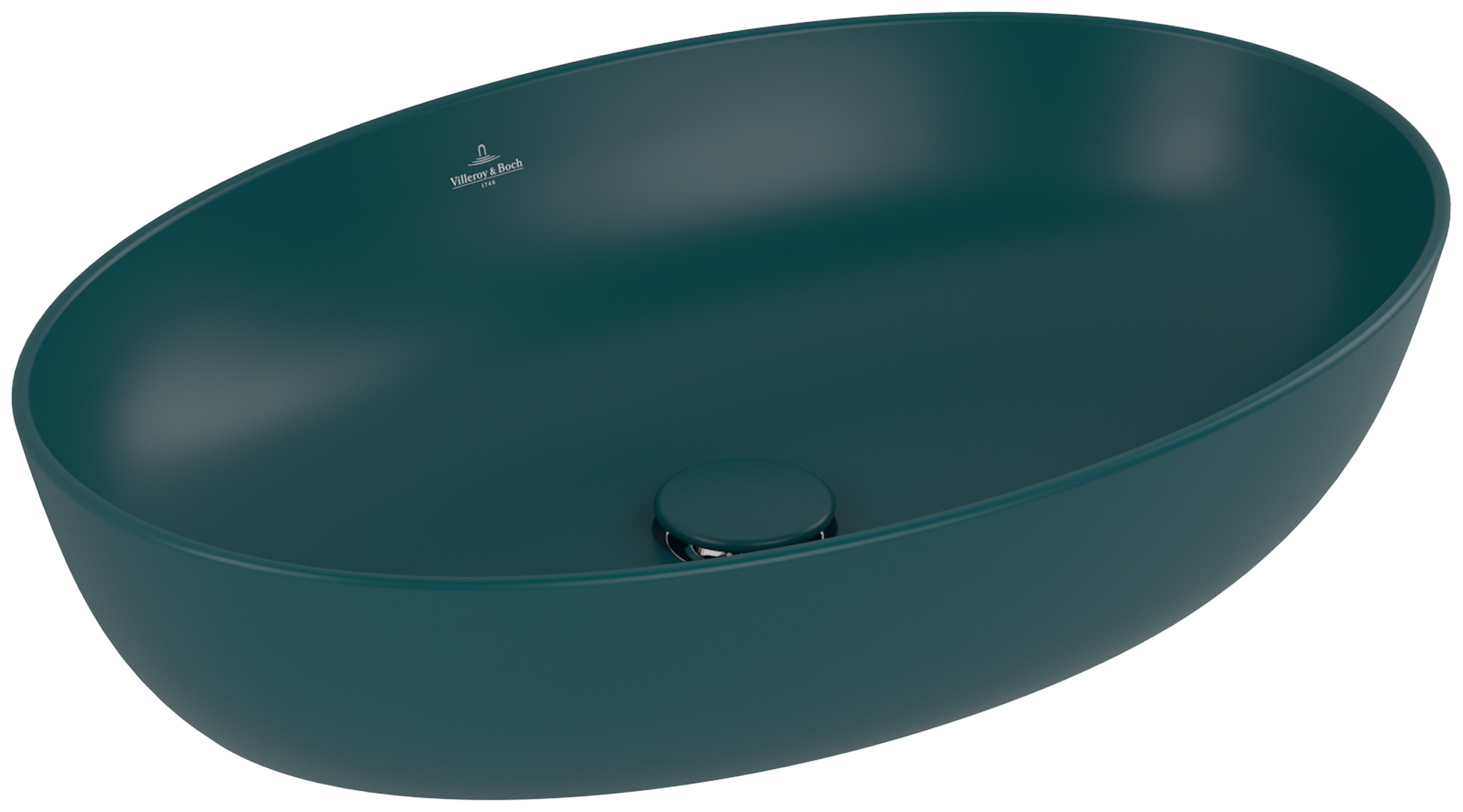 Villeroy & Boch Artis Aufsatzwaschbecken, 610x410x130mm, ohne Überlauf, Teal CeramicPlus