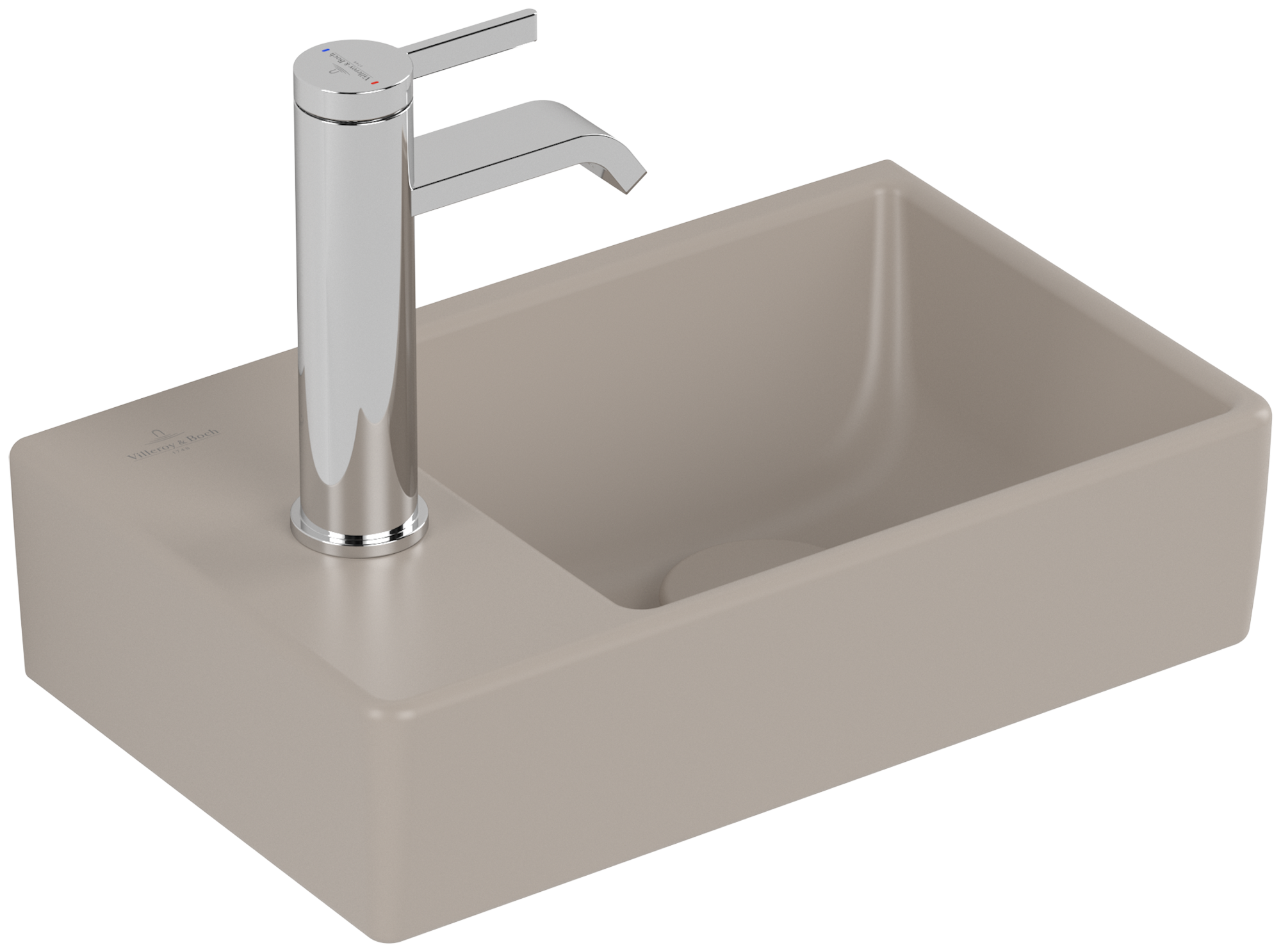 Villeroy & Boch Avento Lavamanos, 360x220x110mm, sin rebosadero, Almond CeramicPlus