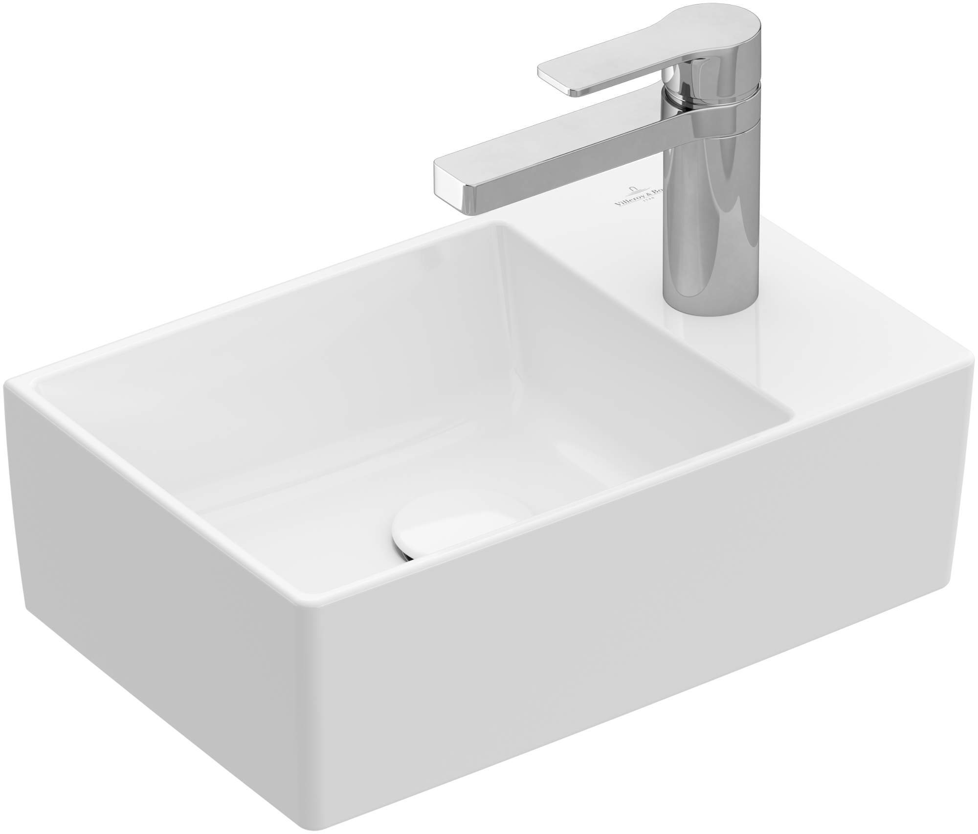 Villeroy & Boch Memento 2.0 Handwashbasin, 400x260x111mm, without overflow, White Alpin