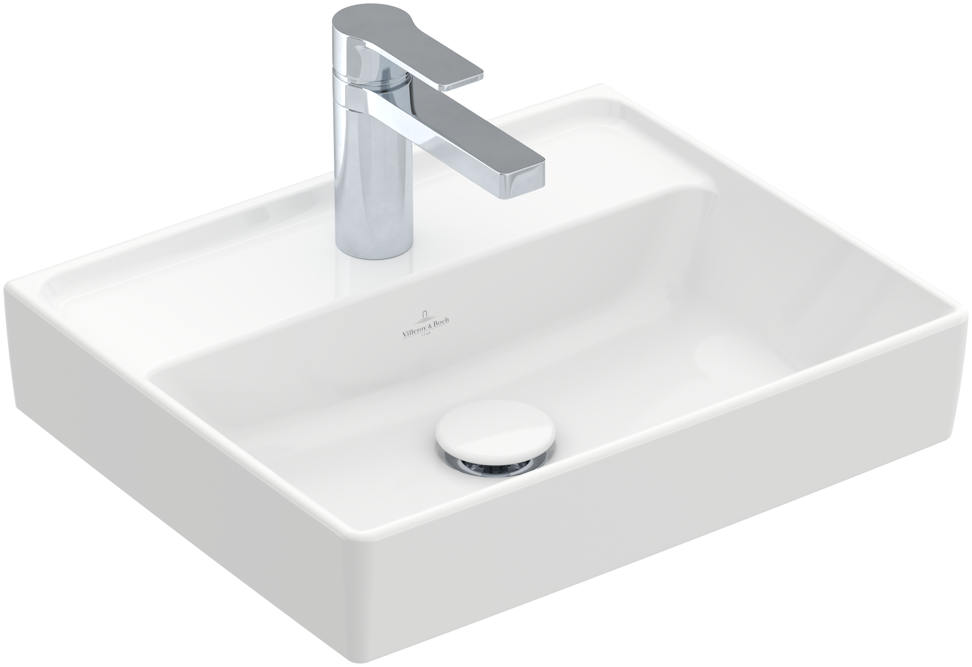 Villeroy & Boch Collaro Handwashbasin, 450x370x150mm, without overflow, White Alpin