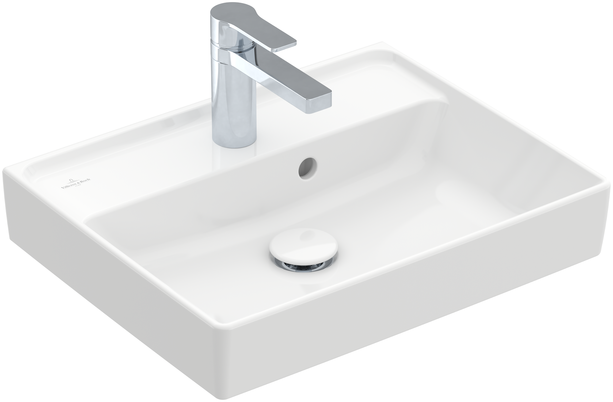 Villeroy & Boch Collaro Handwashbasin, 500x400x150mm, with overflow, White Alpin