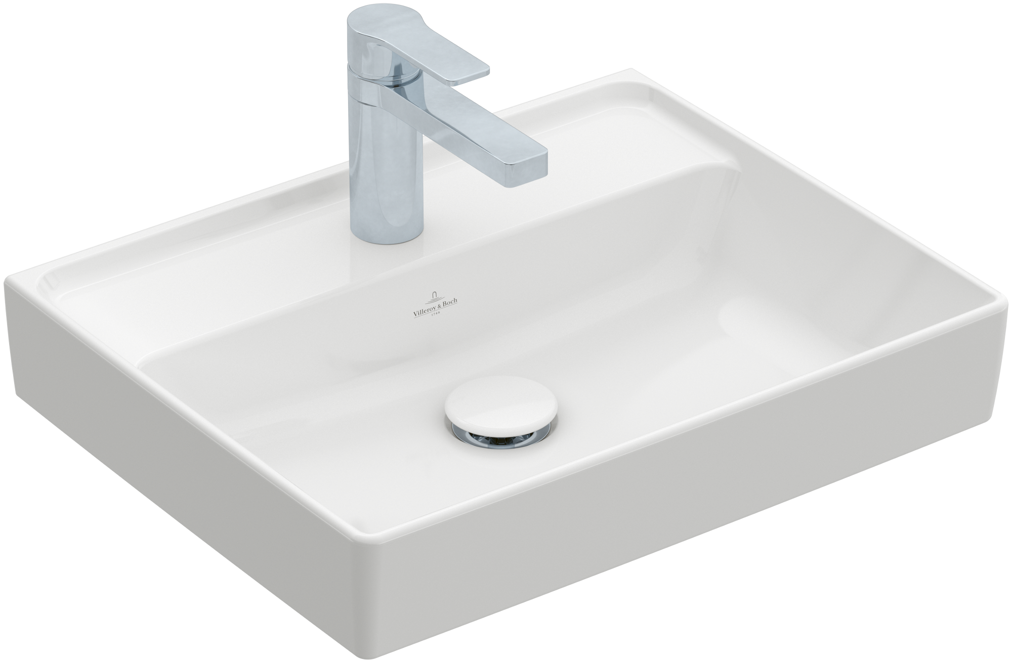 Villeroy & Boch Collaro Handwashbasin, 500x400x150mm, without overflow, White Alpin