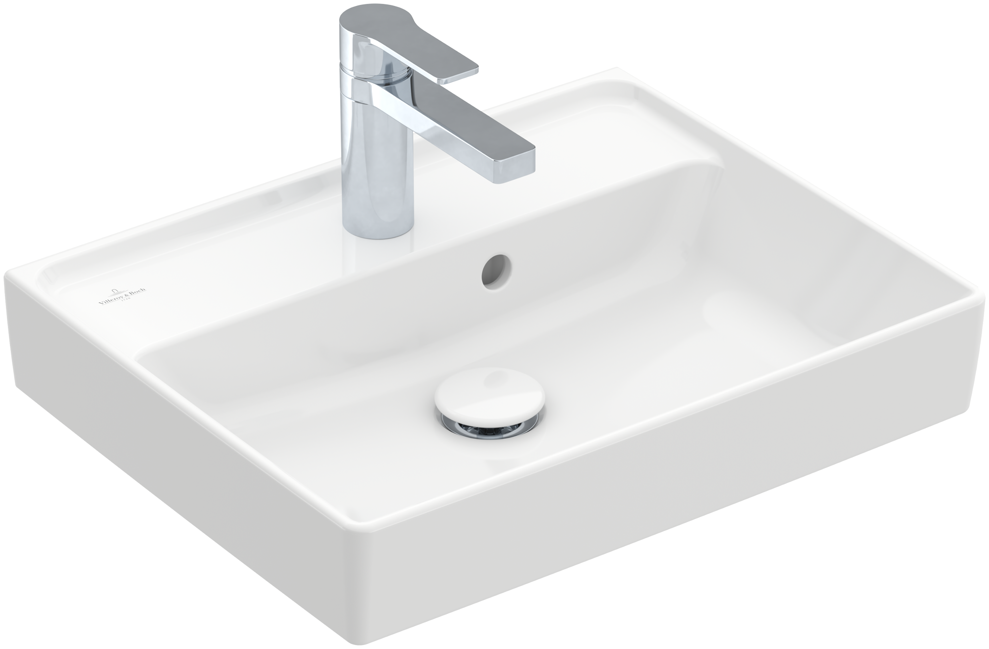 Villeroy & Boch Collaro Handwashbasin, 500x400x150mm, with overflow, White Alpin