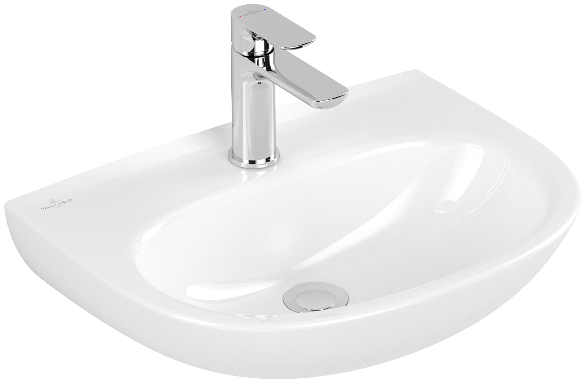 Villeroy & Boch O.novo Handwashbasin, 500x380x160mm, without overflow, White Alpin