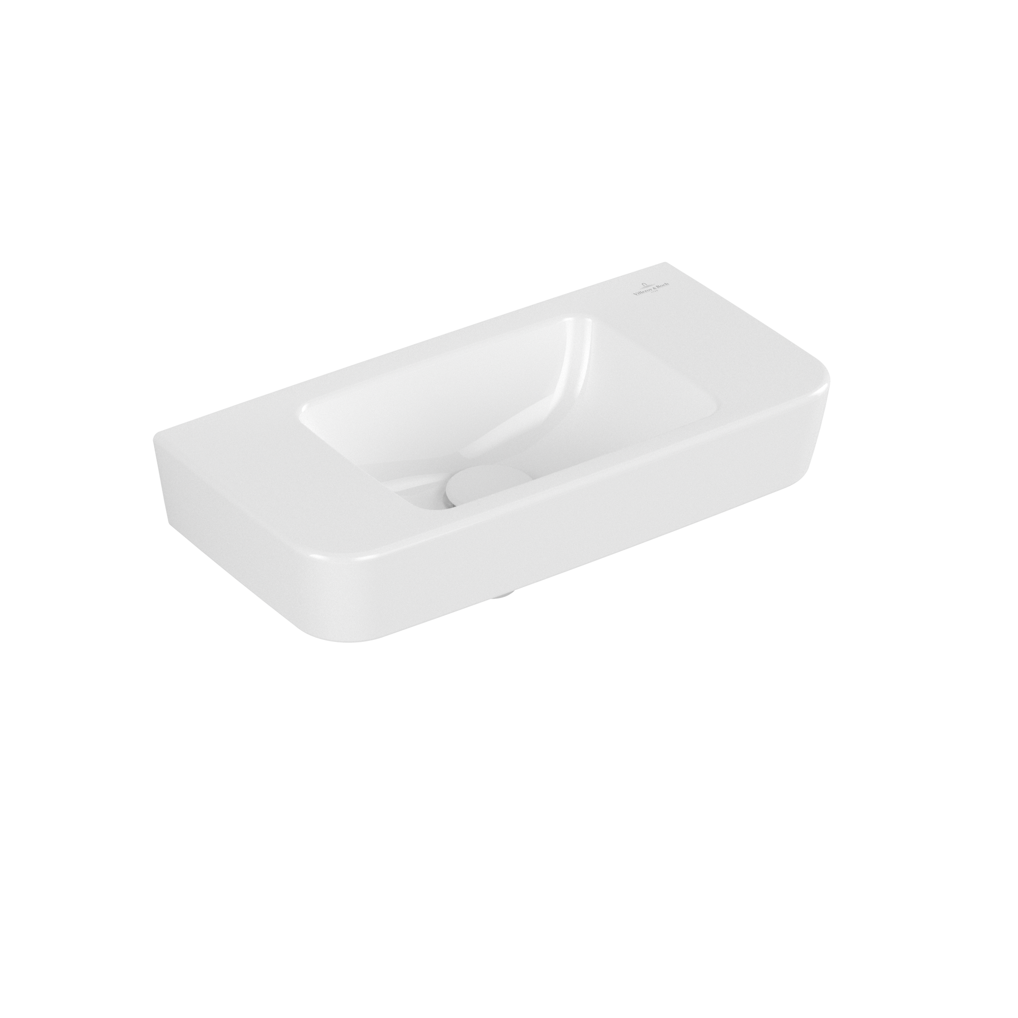 Villeroy & Boch O.novo Handwashbasin Compact, 500x250x145mm, without overflow, White Alpin