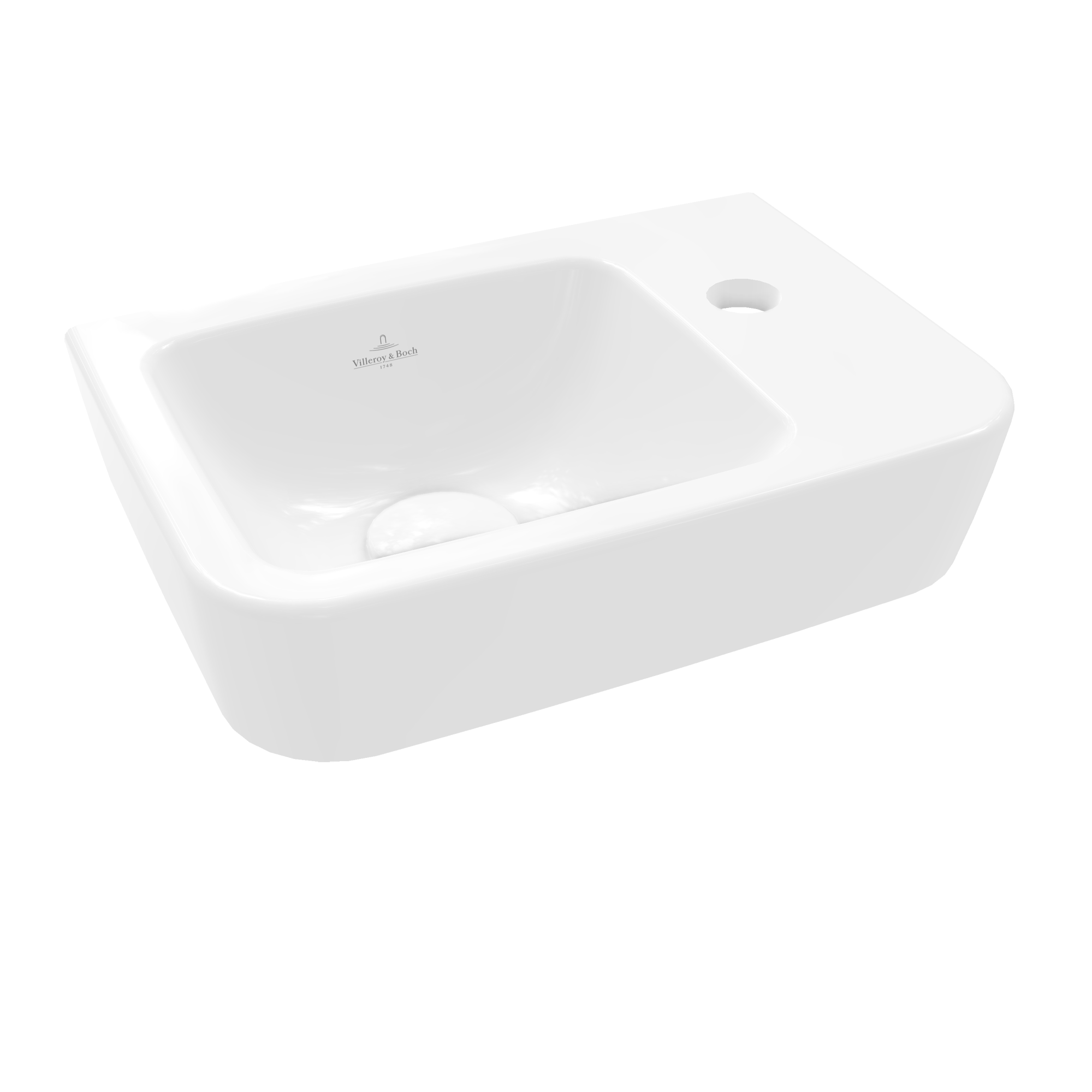 Villeroy & Boch O.novo Lave-mains Compact, 360x250x145mm, sans trop-plein, Blanc