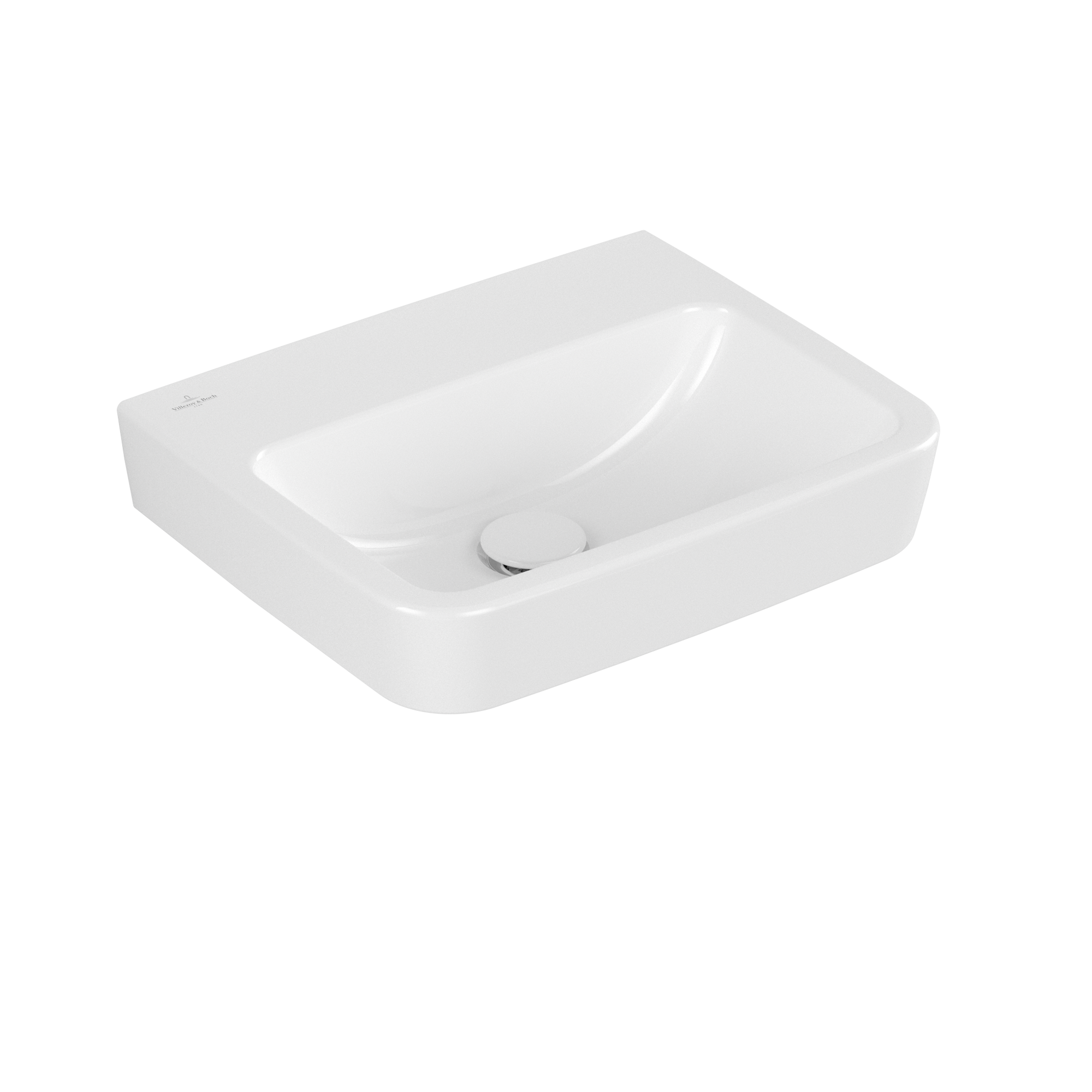 Villeroy & Boch O.novo Handwashbasin, 450x370x160mm, without overflow, White Alpin AntiBac CeramicPlus