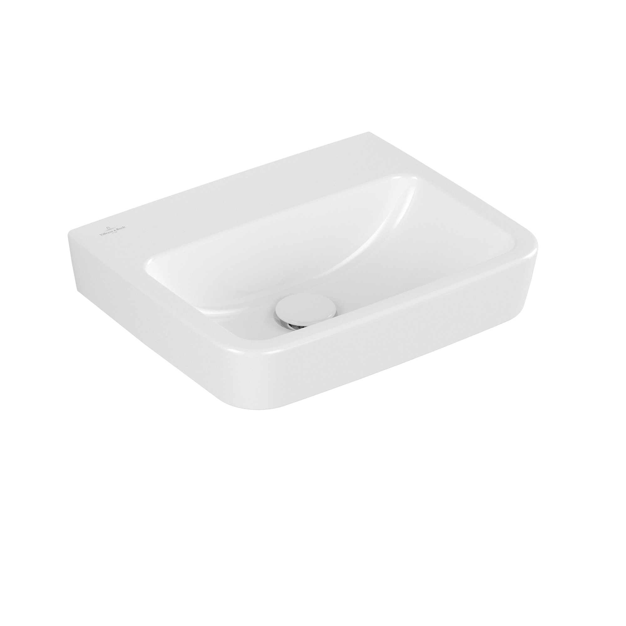 Villeroy & Boch O.novo Handwashbasin, 450x370x160mm, without overflow, White Alpin CeramicPlus