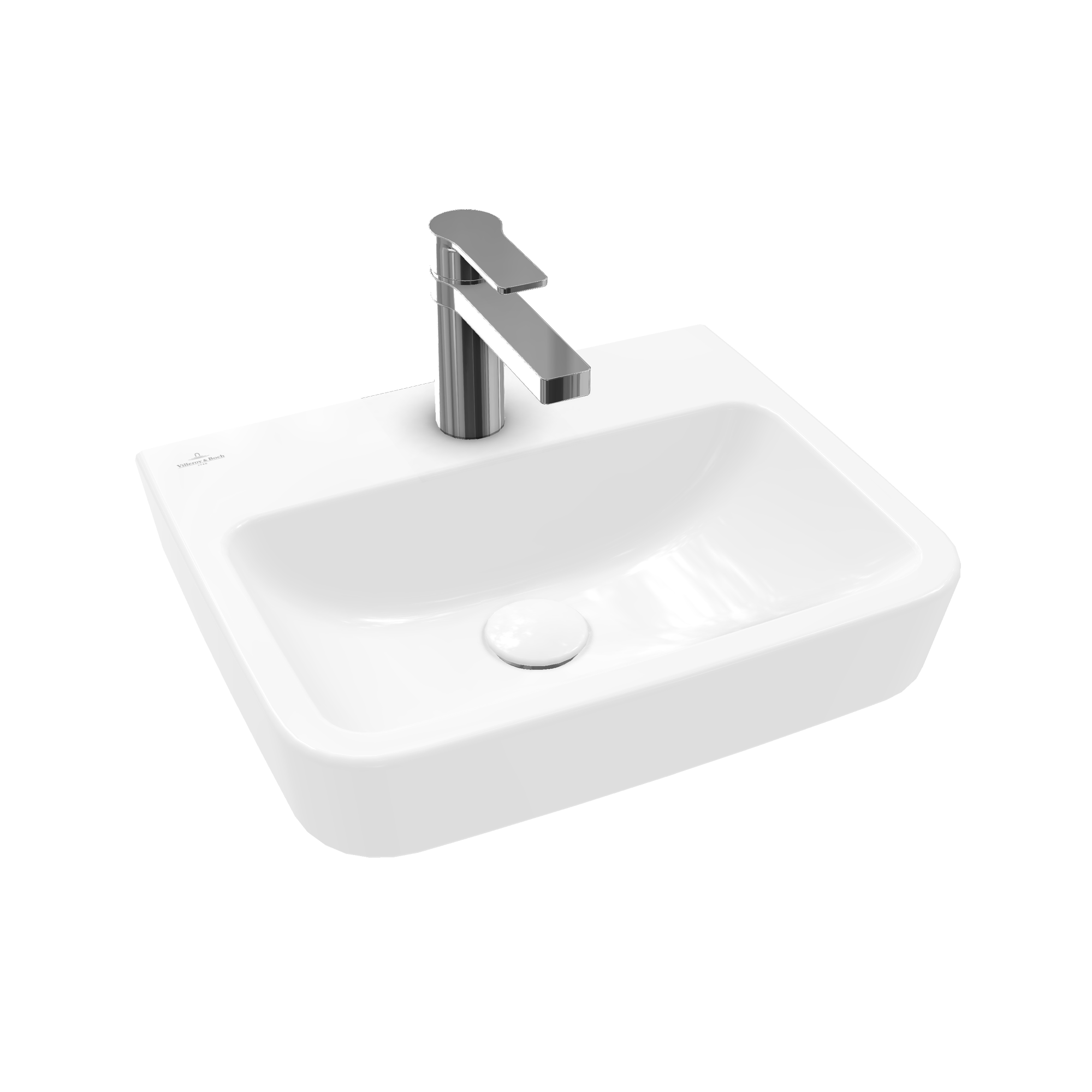 Villeroy & Boch O.novo Handwashbasin, 450x370x160mm, without overflow, White Alpin