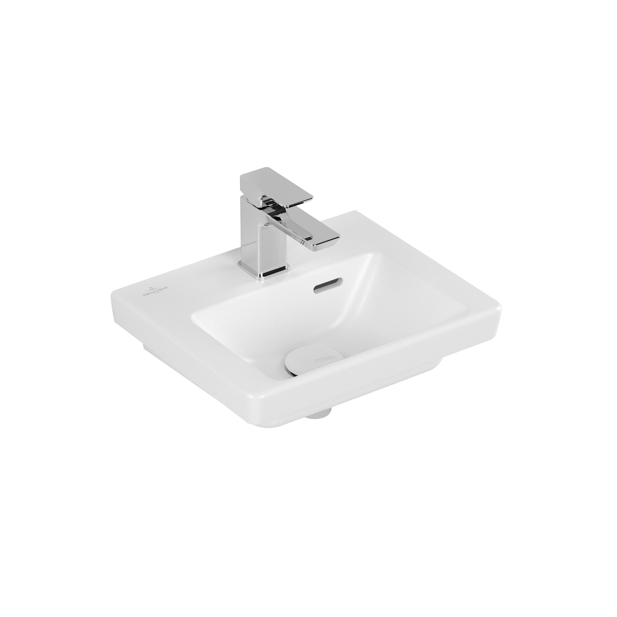 Villeroy & Boch Subway 3.0 Lave-mains, 370x305x130mm, avec trop-plein, Stone White CeramicPlus