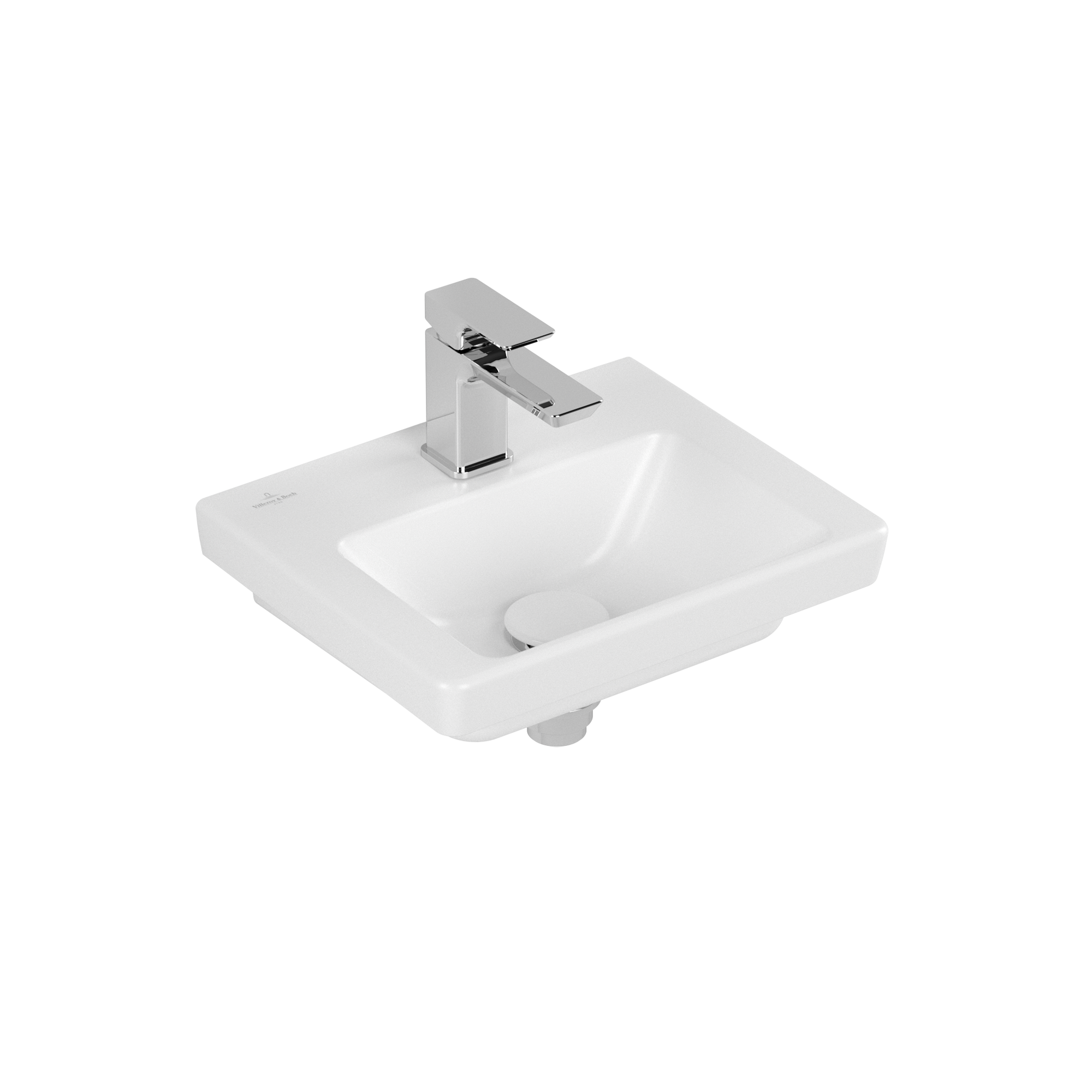 Villeroy & Boch Subway 3.0 Lave-mains, 370x305x130mm, sans trop-plein, Stone White CeramicPlus