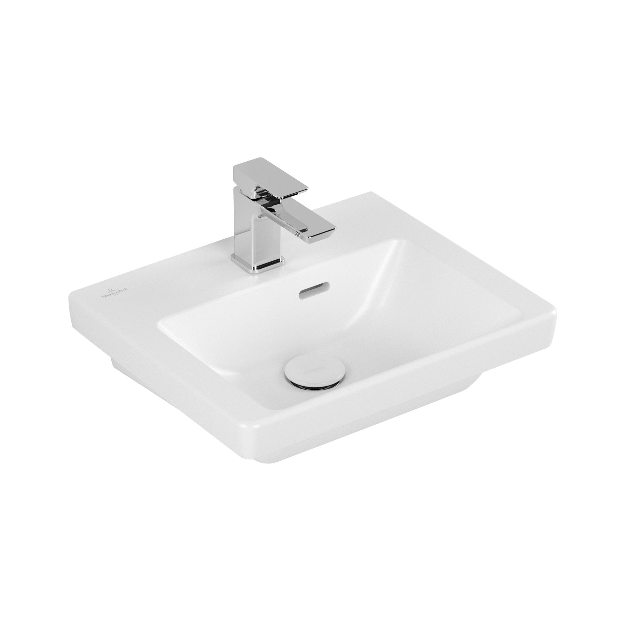 Villeroy & Boch Subway 3.0 Lave-mains, 450x370x145mm, avec trop-plein, Stone White CeramicPlus