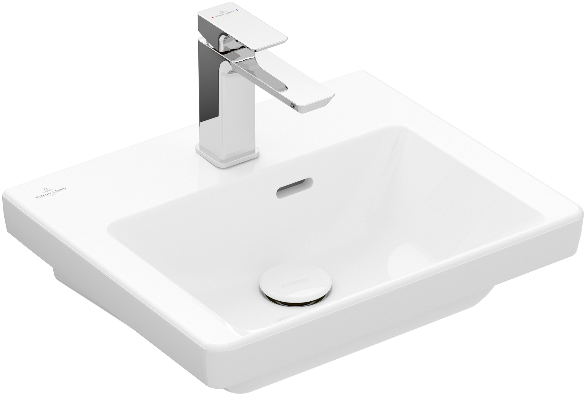 Villeroy & Boch Subway 3.0 Handwashbasin, 450x370x145mm, with overflow, White Alpin