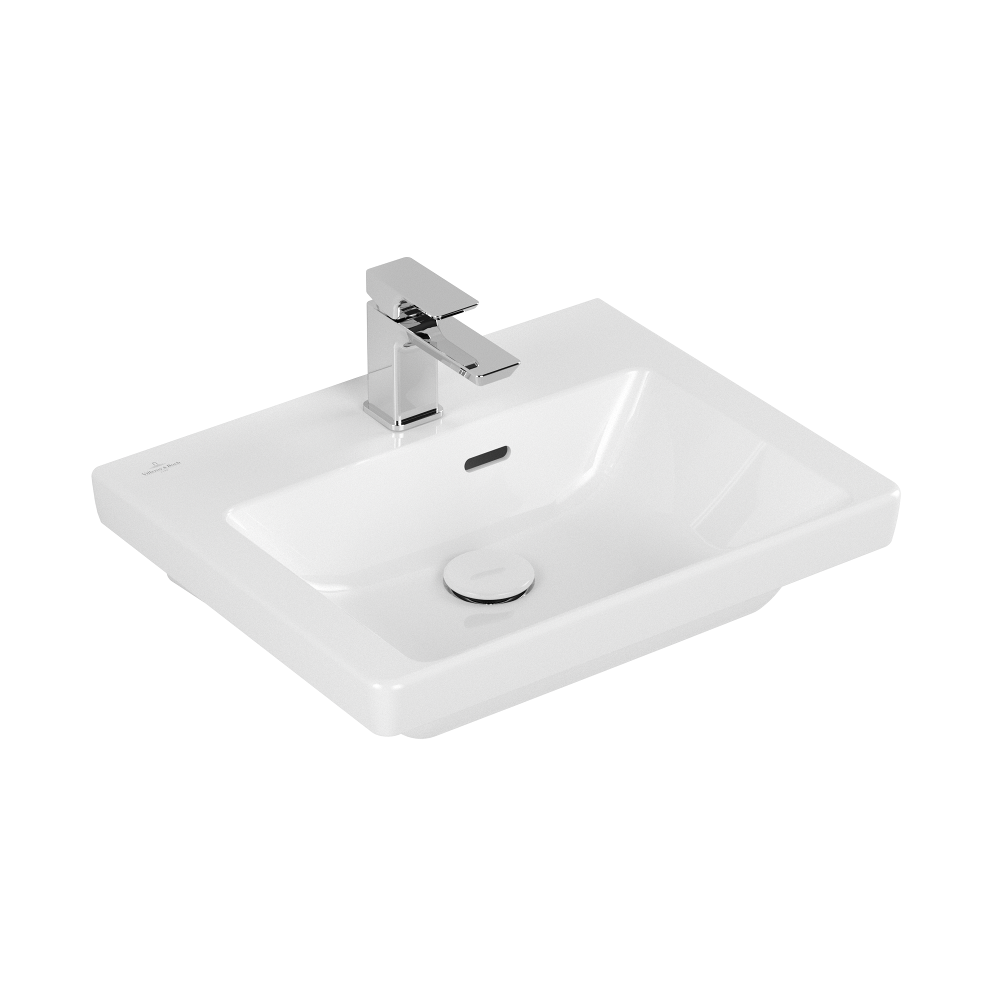 Villeroy & Boch Subway 3.0 Umywalka mała, 500x400x145mm, z przelewem, Weiss Alpin