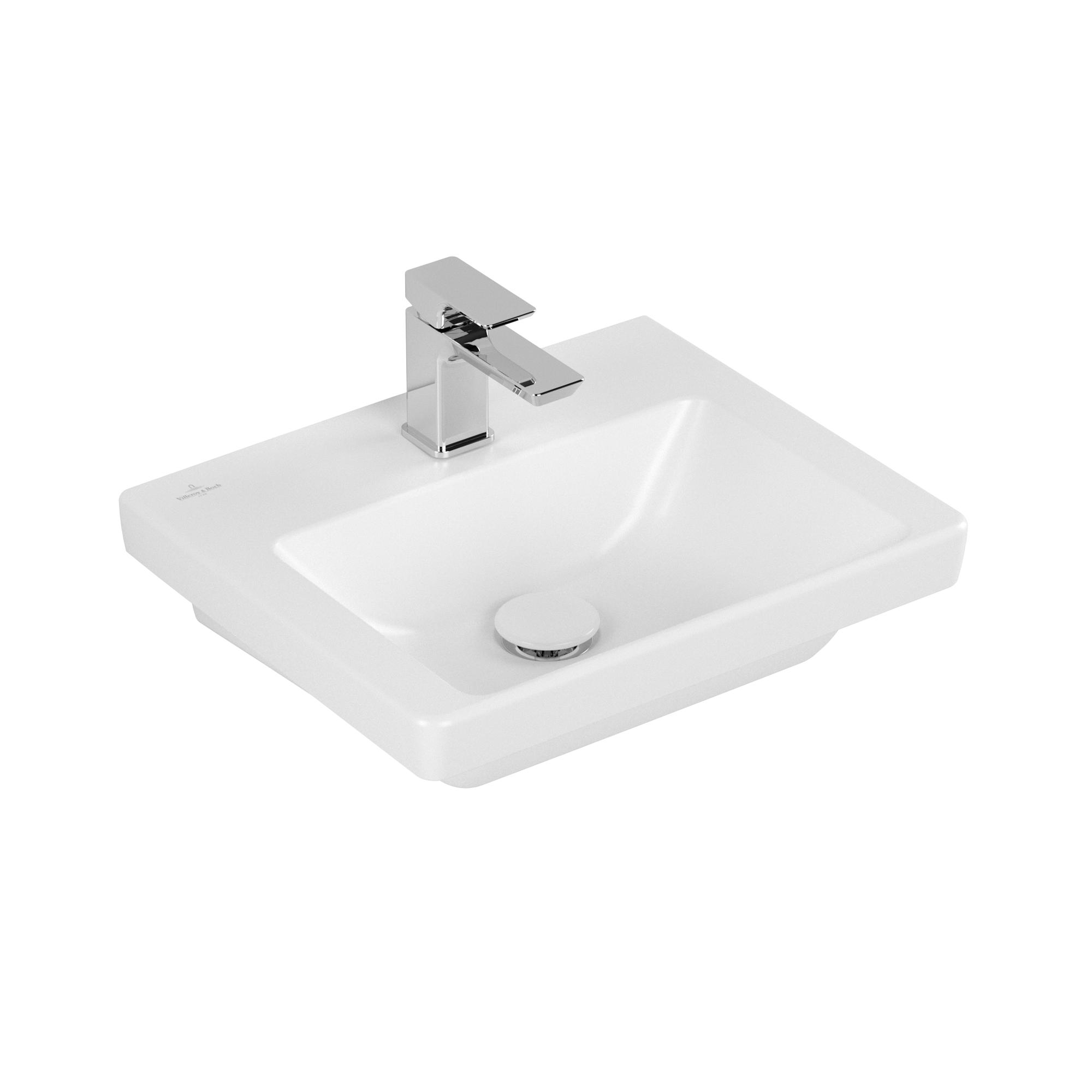 Villeroy & Boch Subway 3.0 Lave-mains, 450x370x145mm, sans trop-plein, Stone White CeramicPlus
