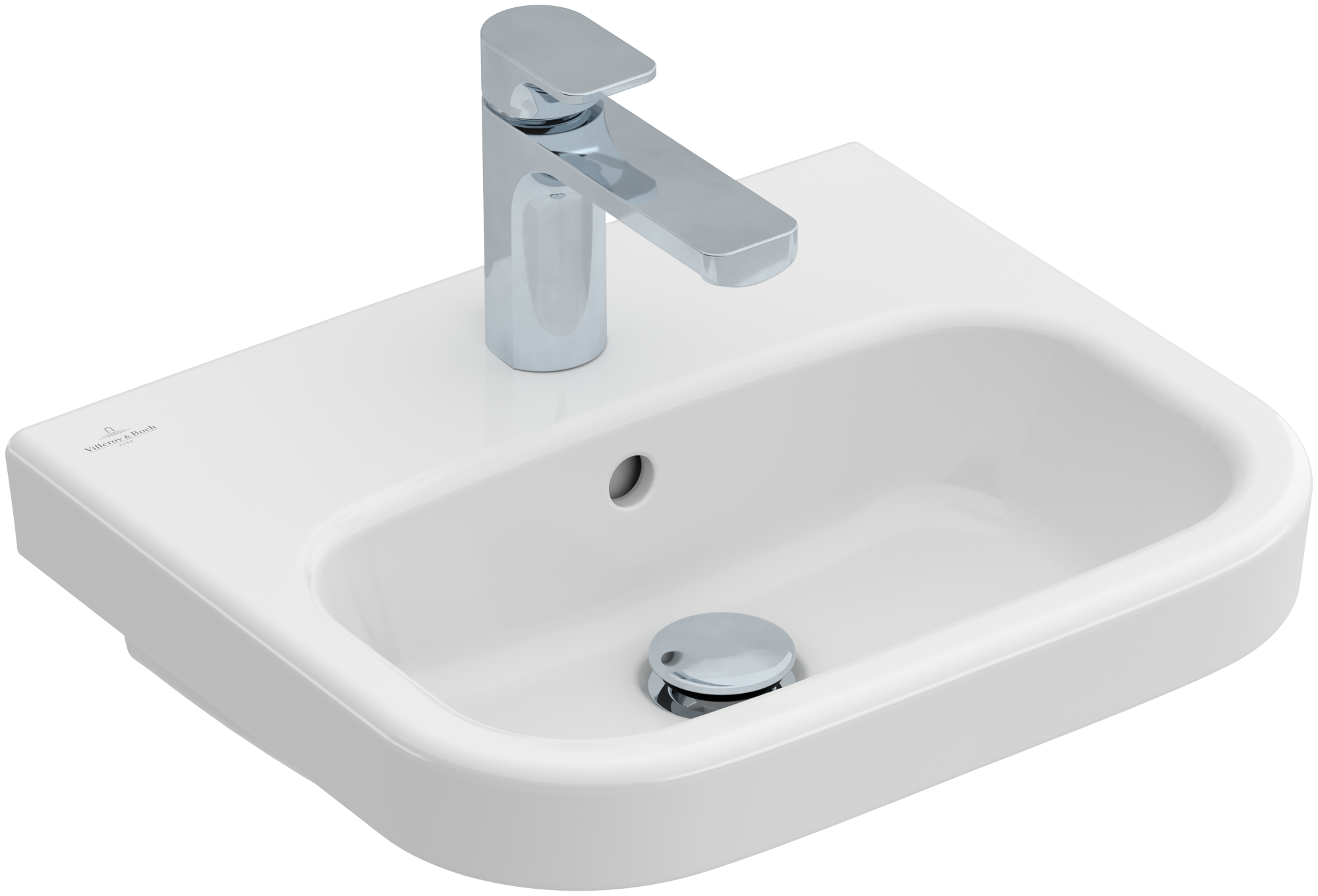 Villeroy & Boch Architectura Handwaschbecken, 450x380x145mm, mit Überlauf, Weiß Alpin