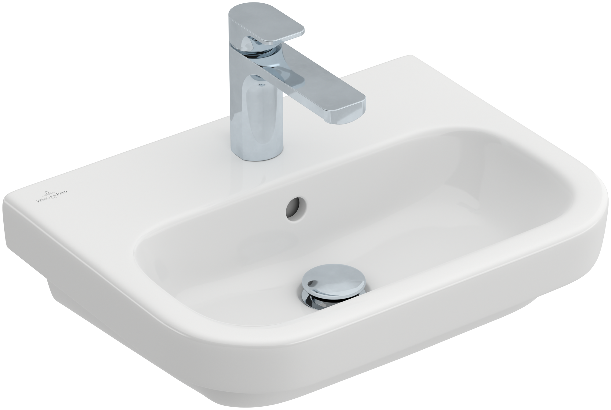 Villeroy & Boch Architectura Handwaschbecken, 500x380x150mm, mit Überlauf, Weiß Alpin