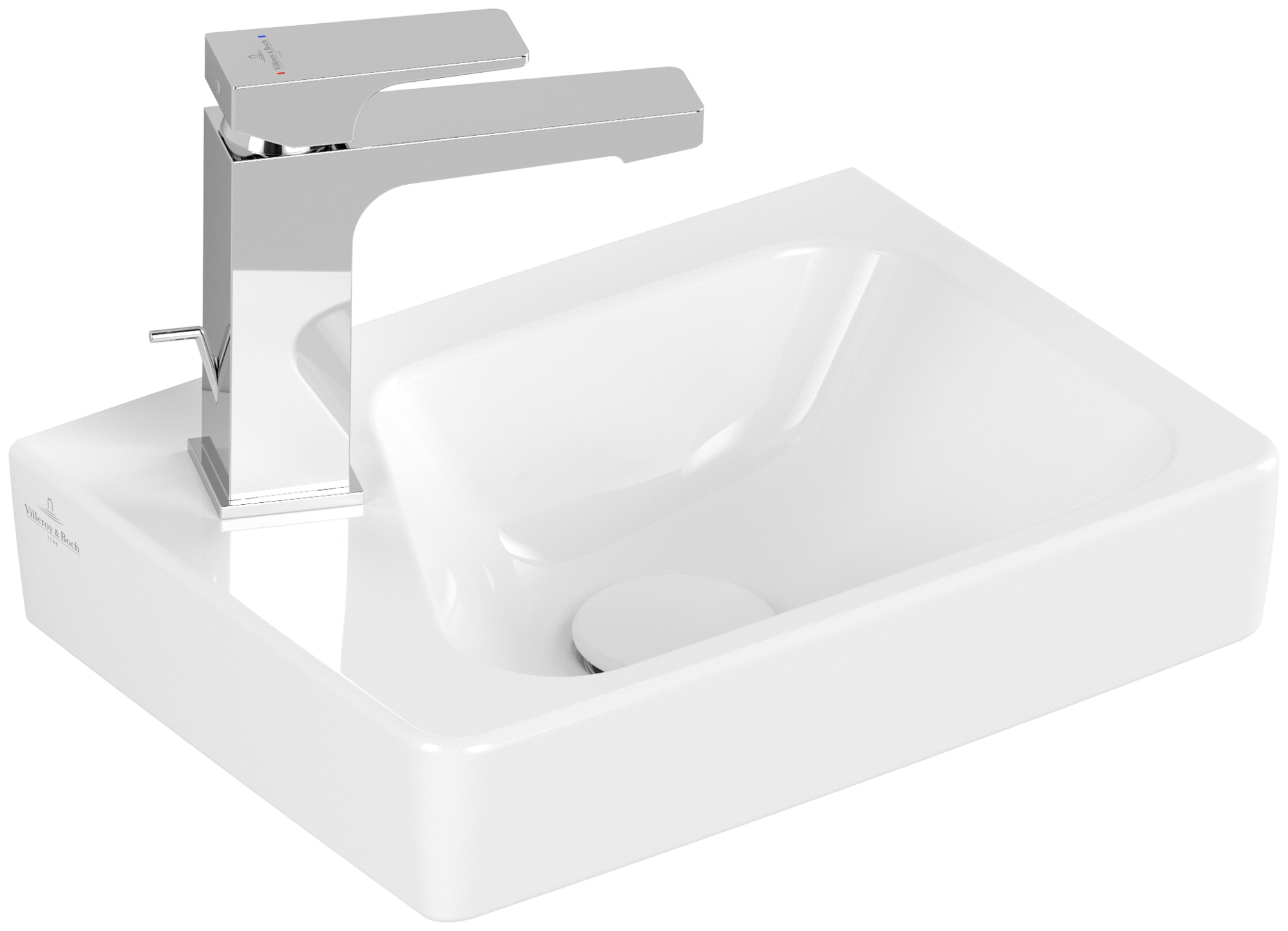 Villeroy & Boch Architectura Handwaschbecken, 360x260x135mm, mit Überlauf, Weiß Alpin