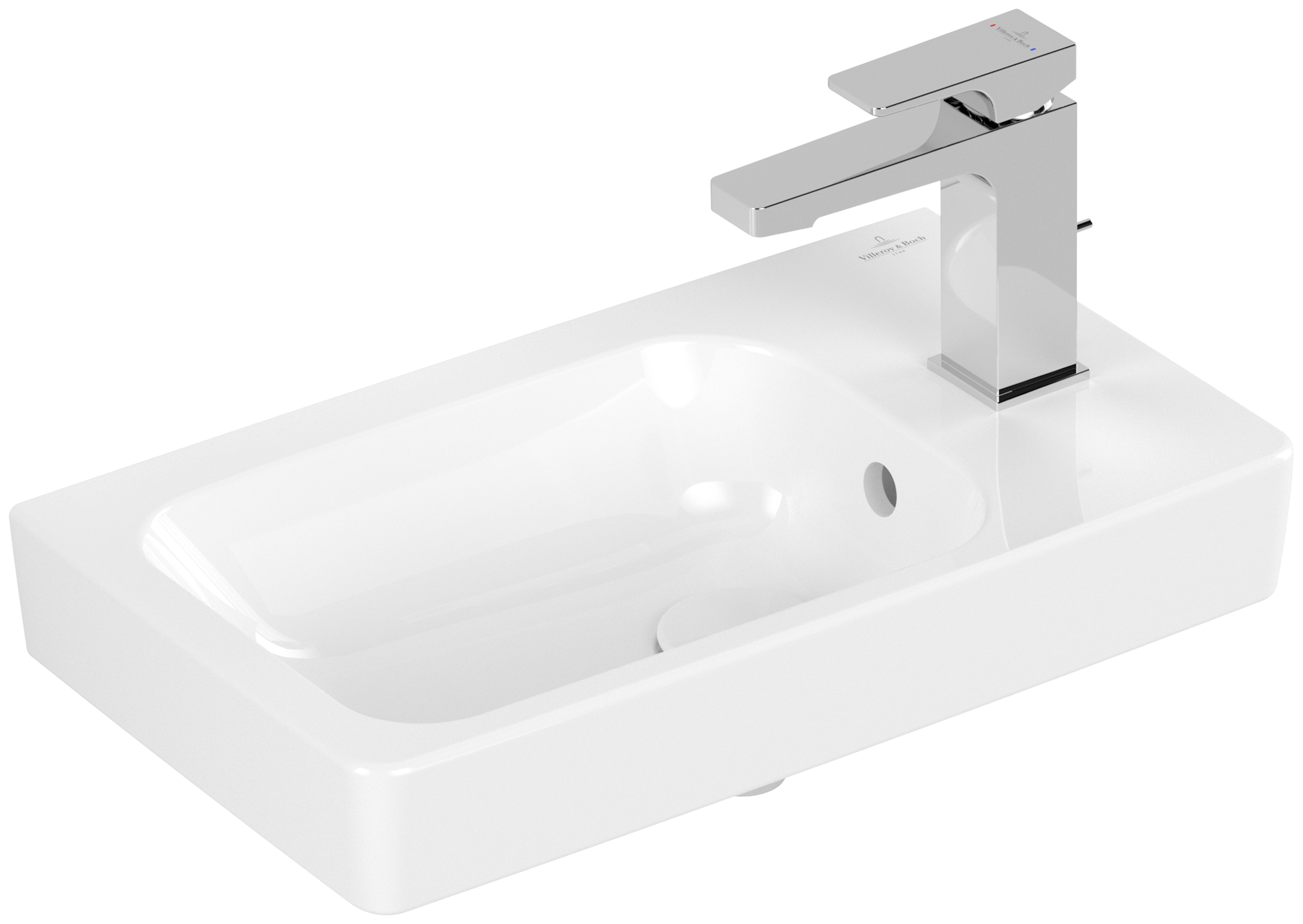Villeroy & Boch Architectura Handwaschbecken, 480x275x135mm, mit Überlauf, Weiß Alpin