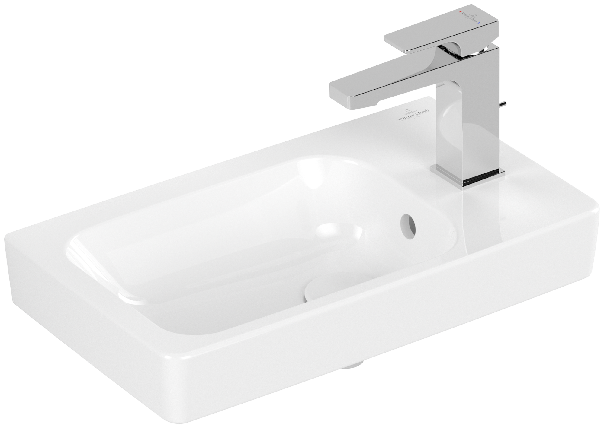 Villeroy & Boch Architectura Lave-mains, 480x275x135mm, avec trop-plein, Blanc CeramicPlus