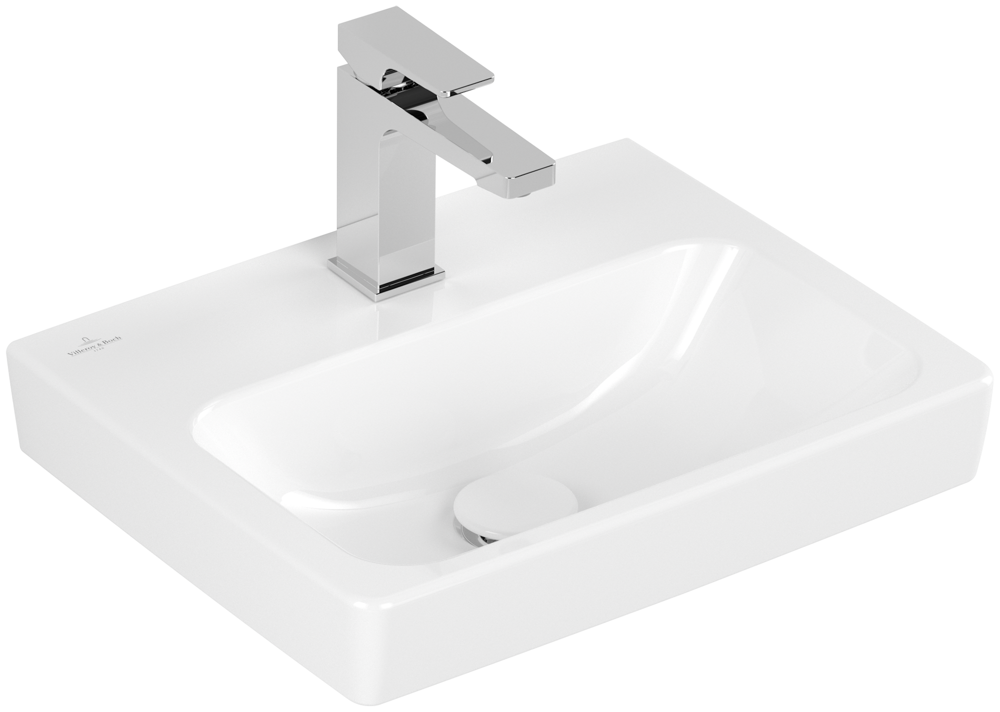 Villeroy & Boch Architectura Handwaschbecken, 450x365x140mm, ohne Überlauf, Weiß Alpin CeramicPlus