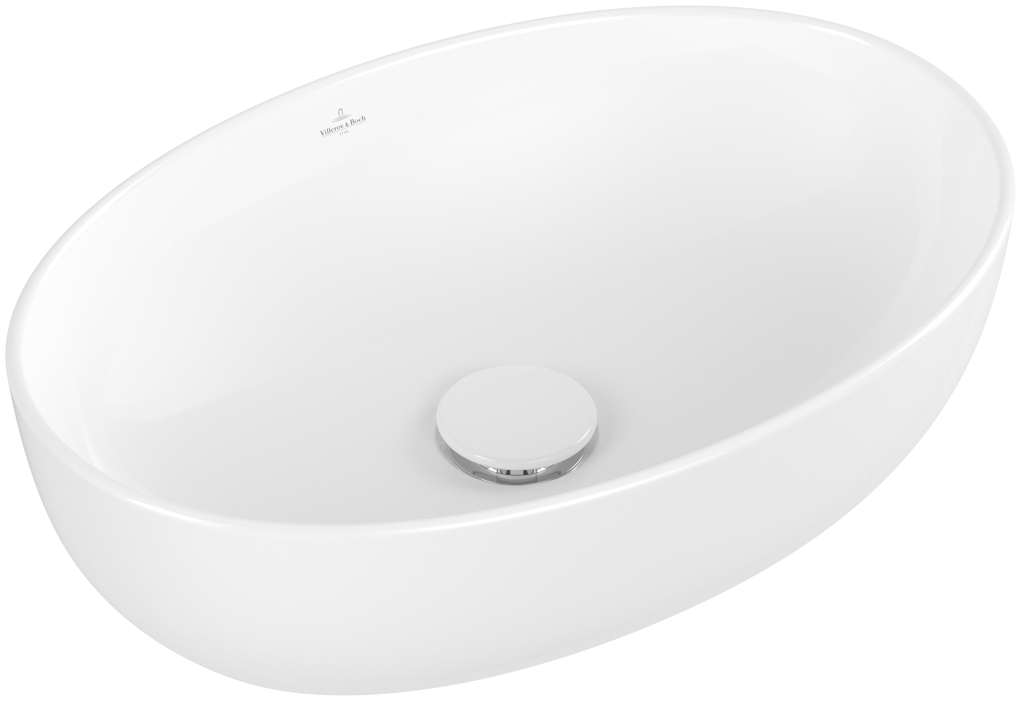 Villeroy & Boch Artis Surface-mounted washbasin, 480x325x135mm, without overflow, Stone White CeramicPlus