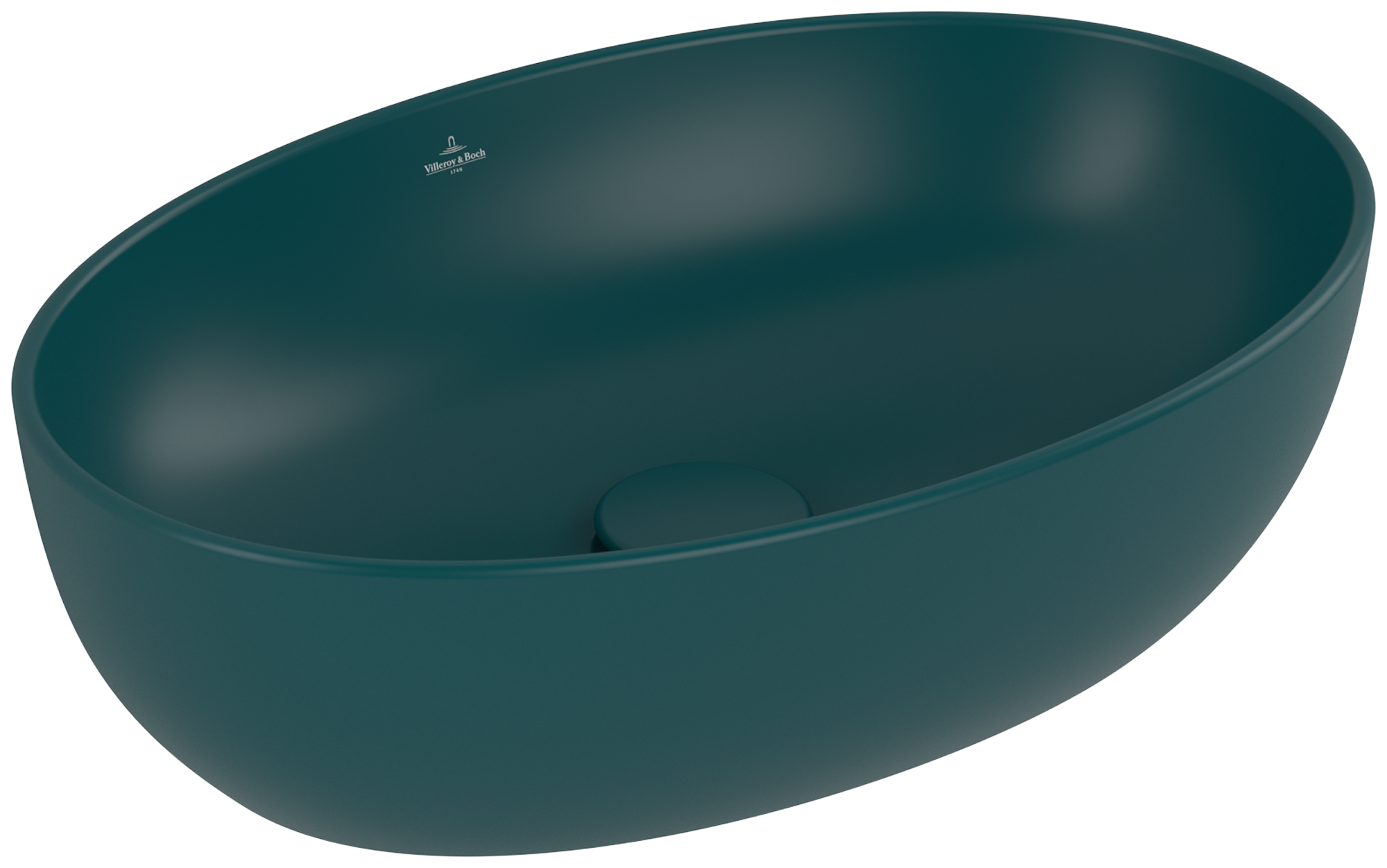 Villeroy & Boch Artis Aufsatzwaschbecken, 480x325x135mm, ohne Überlauf, Teal CeramicPlus