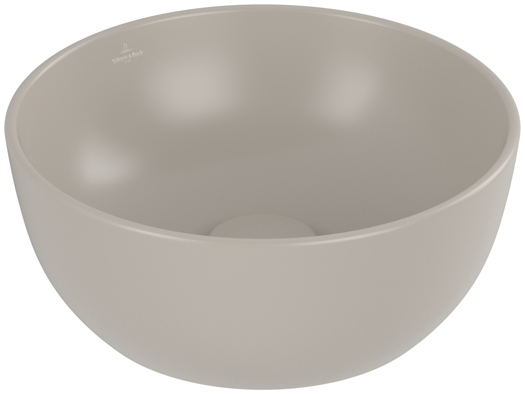Villeroy & Boch Artis Aufsatzwaschbecken, 325x325x135mm, ohne Überlauf, Almond CeramicPlus