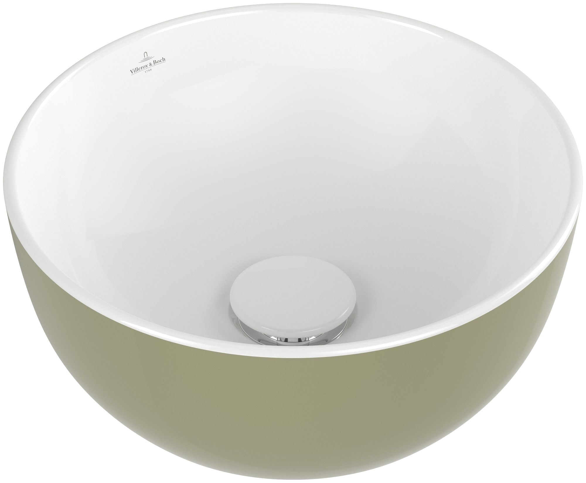 Villeroy & Boch Artis Surface-mounted washbasin, 325x325x135mm, without overflow, Sage Green