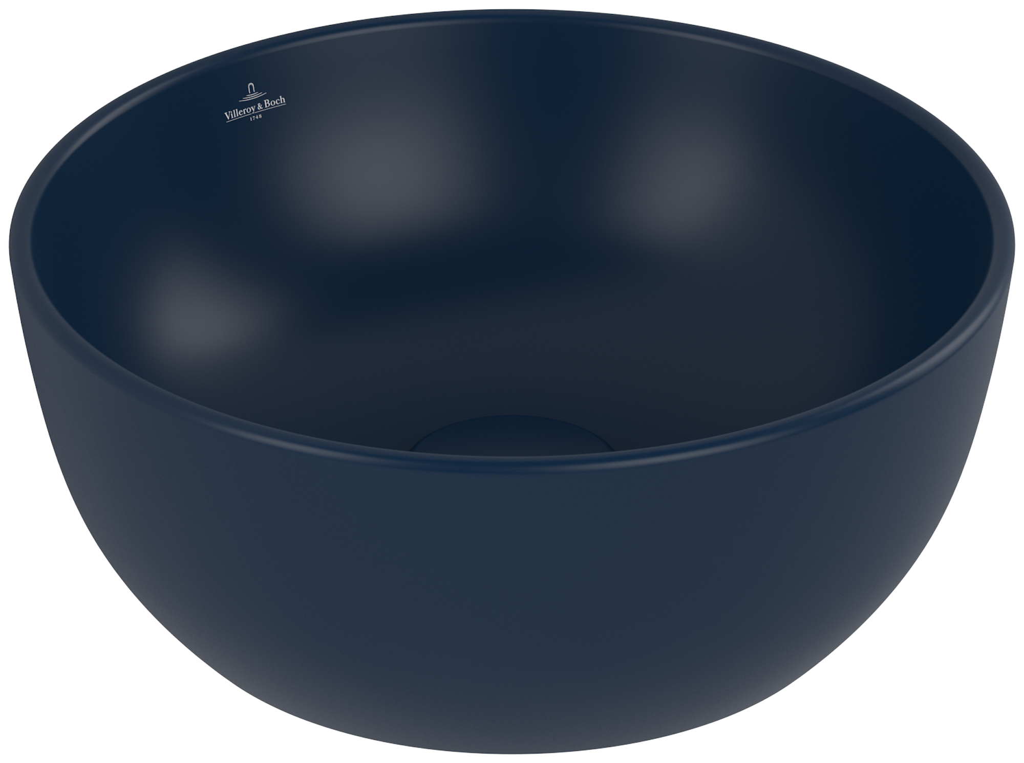 Villeroy & Boch Artis Aufsatzwaschbecken, 325x325x135mm, ohne Überlauf, Nightfall CeramicPlus