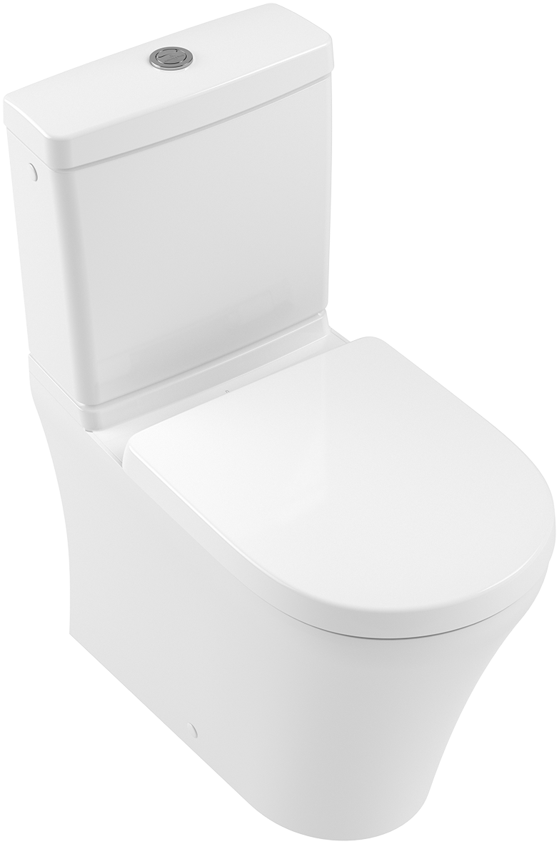 Villeroy & Boch O.novo DirectFlush Washdown toilet for close-coupled WC-suite, rimless, floor-standing, with DirectFlush, White Alpin