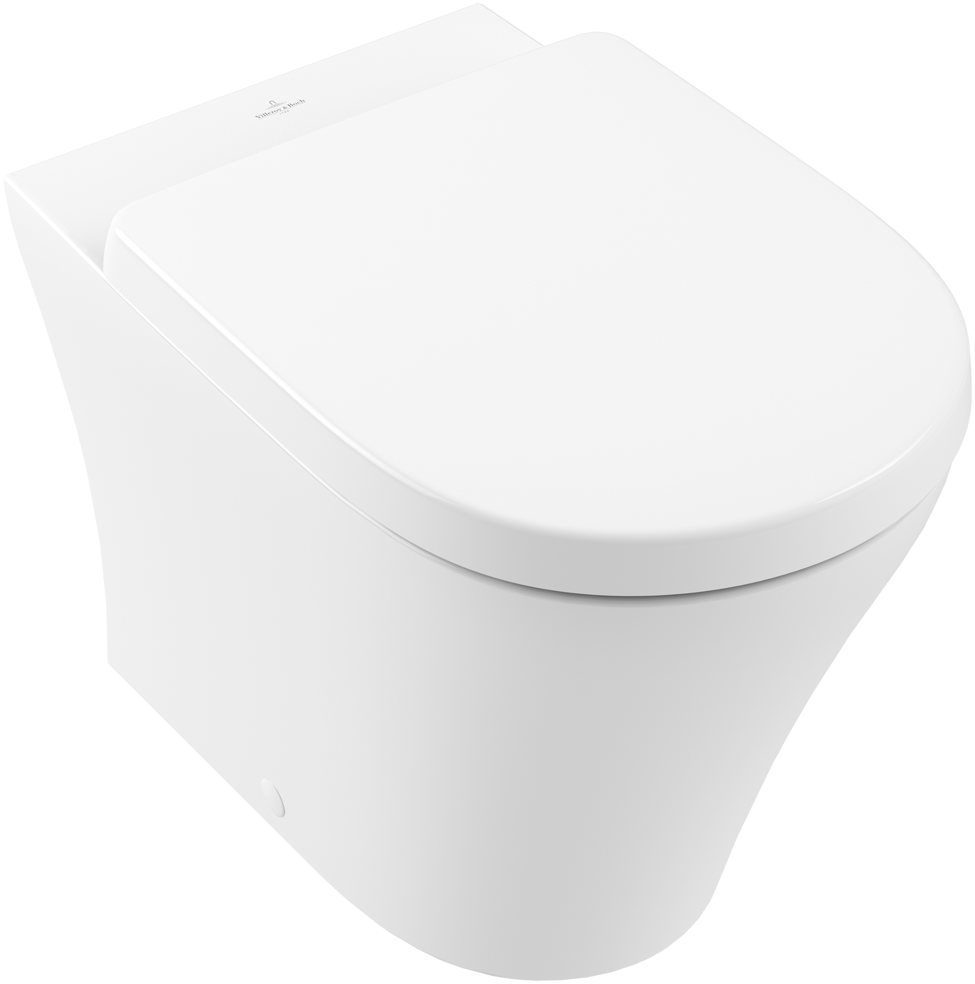 Villeroy & Boch O.novo Tulip, DirectFlush Washdown toilet, rimless, floor-standing, with DirectFlush, White Alpin