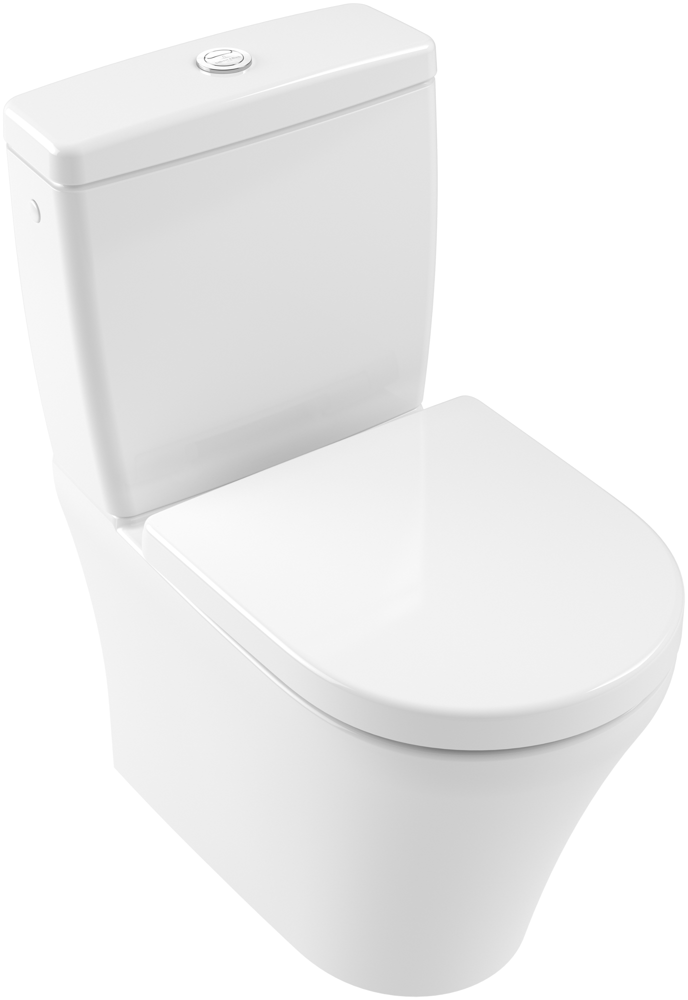 Villeroy & Boch O.novo DirectFlush Washdown toilet for close-coupled WC-suite, rimless, floor-standing, with DirectFlush, White Alpin