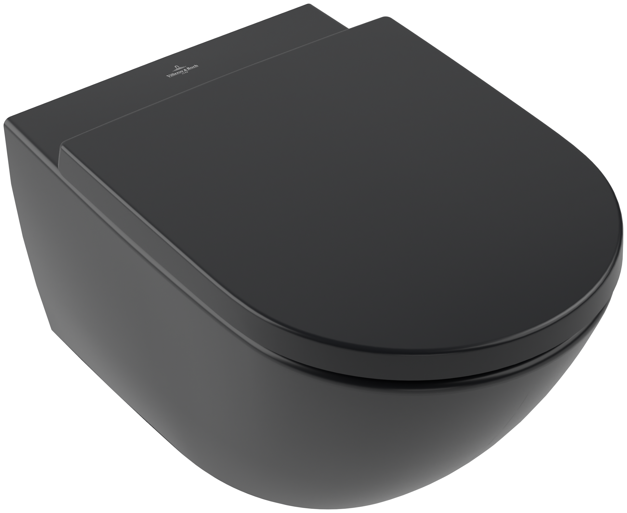 Villeroy & Boch Subway 3.0 TwistFlush Washdown toilet, rimless, wall-mounted, with <p>TwistFlush</p>, Pure Black CeramicPlus