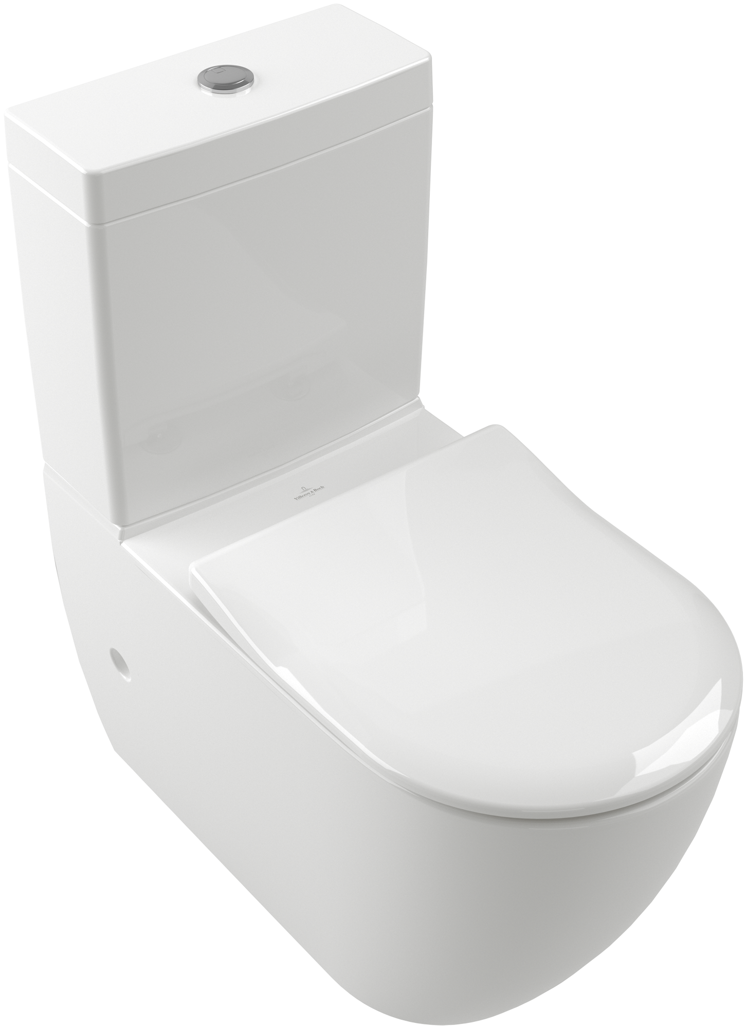 Villeroy & Boch 萨泊威 3.0 双旋冲水, Full moon 分体直冲式座厕，冲水槽开放式, 落地式, 配备 双旋冲水, 白色