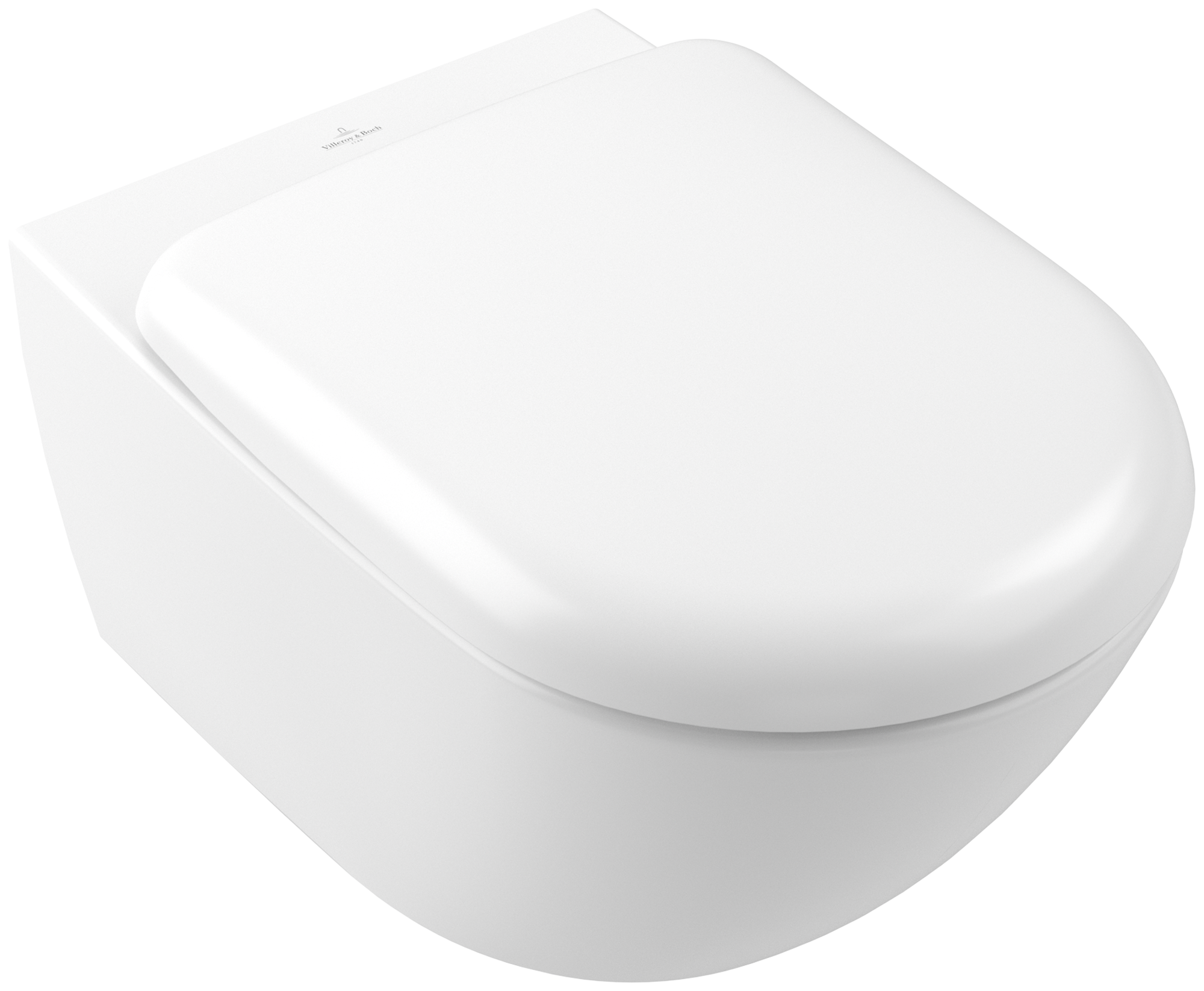 Villeroy & Boch Antao TwistFlush Washdown toilet, rimless, wall-mounted, with <p>TwistFlush</p>, Stone White CeramicPlus