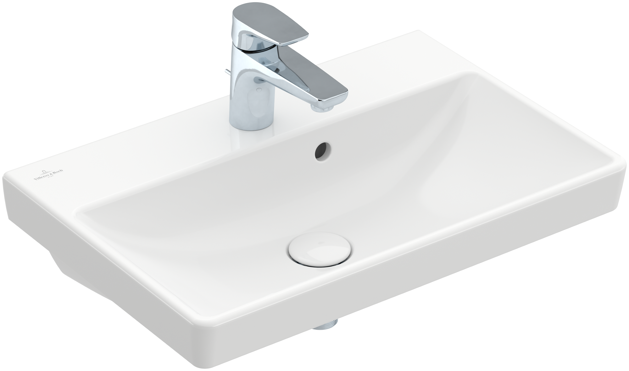Villeroy & Boch Avento Washbasin Compact, 550x370x180mm, with overflow, White Alpin