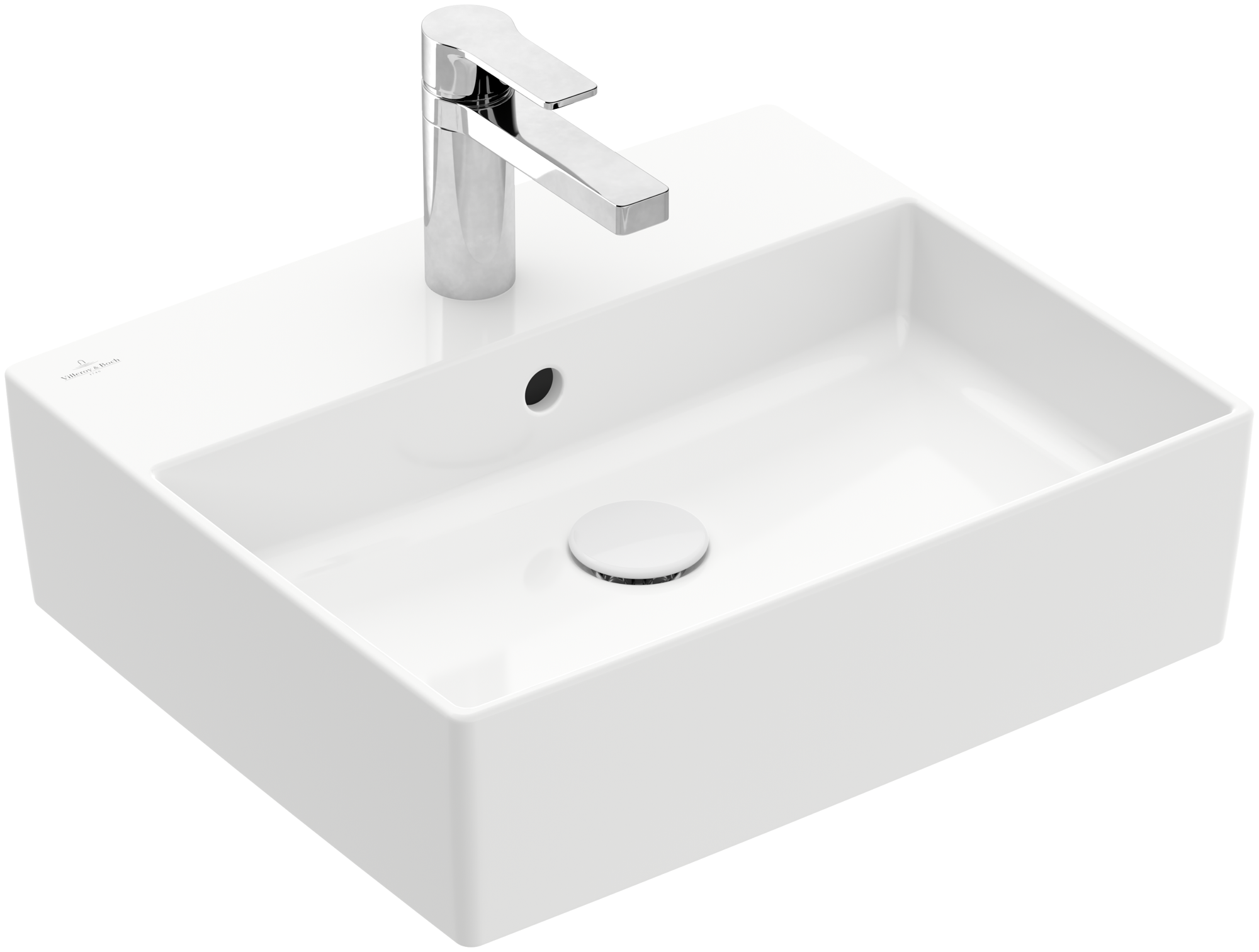 Villeroy & Boch Memento 2.0 Vasque à poser, 498x420x139mm, avec trop-plein, Blanc CeramicPlus